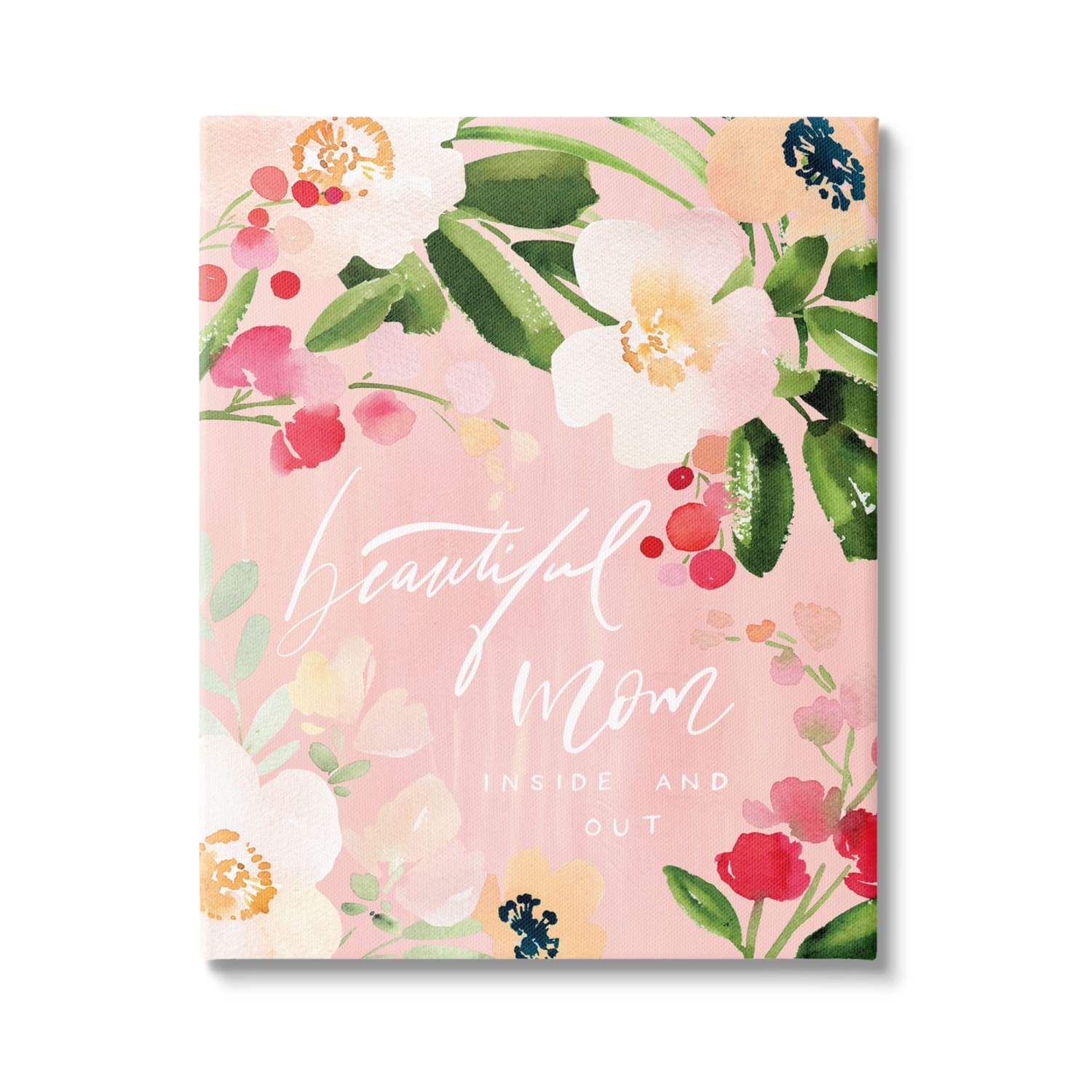 Stupell Industries Beautiful Mom Floral Mother's Day Canvas Wall Art