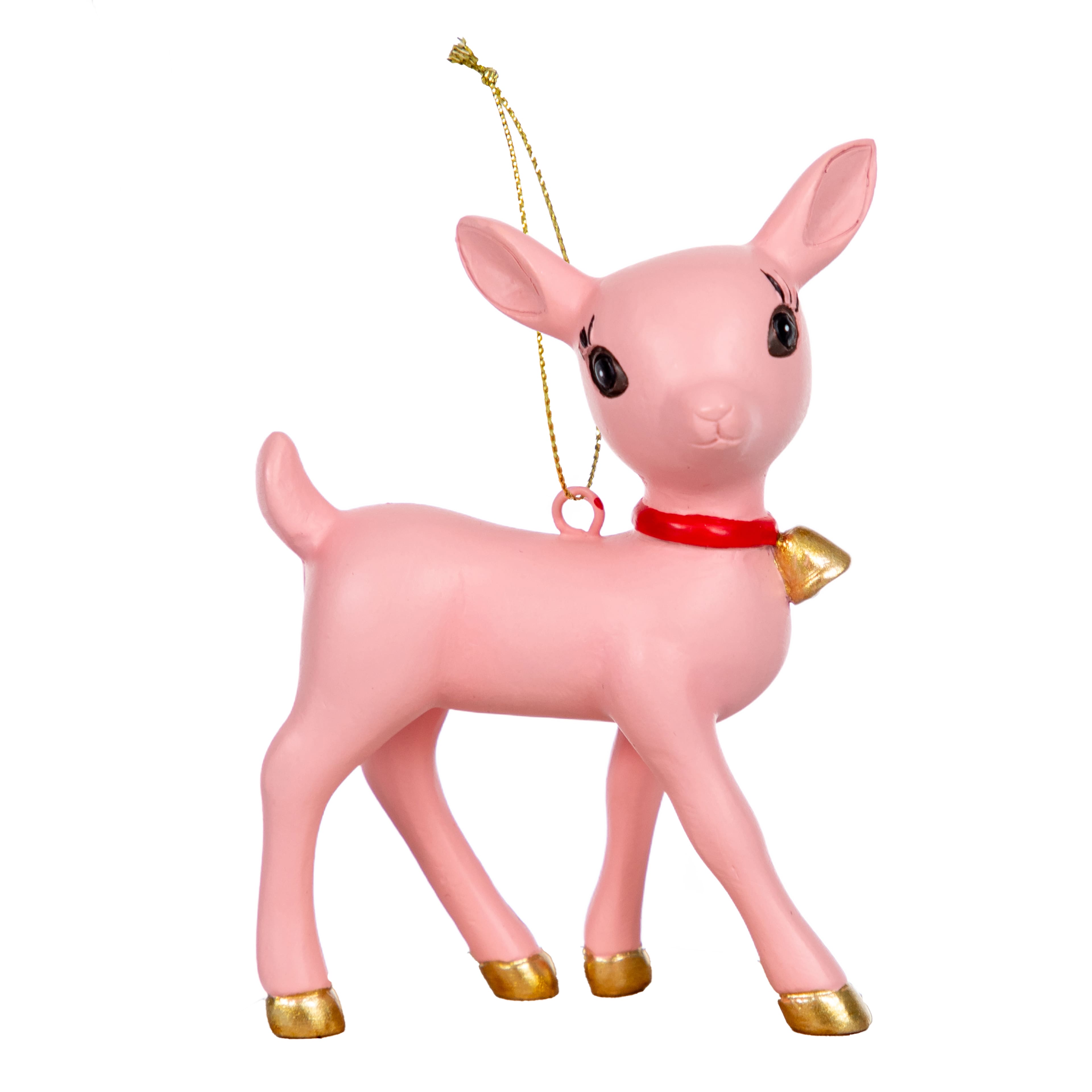 Assorted 2.5&#x22; Pink Deer Ornament by Ashland&#xAE;, 1pc.