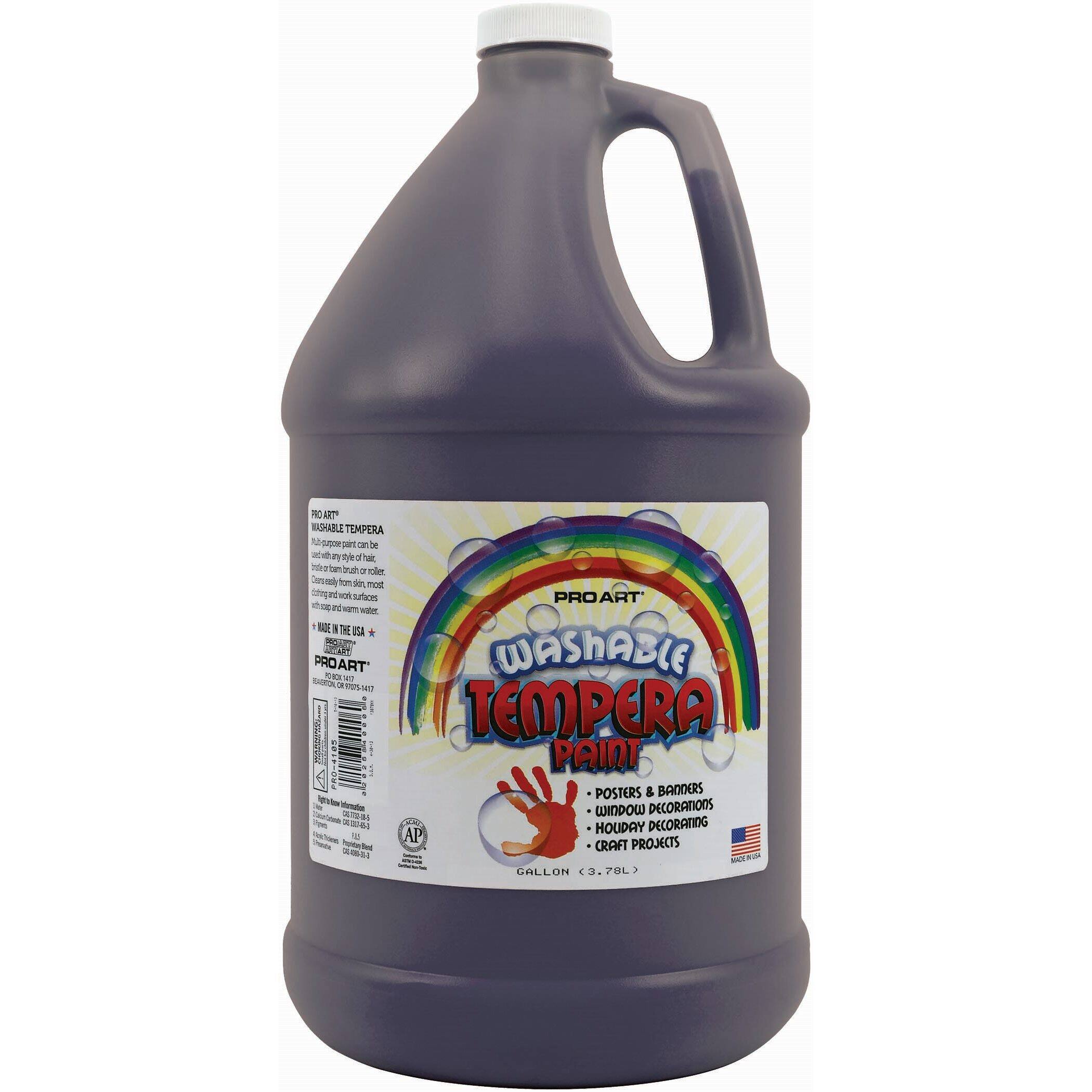 Pro Art Liquid Tempera Paint Gallon Black