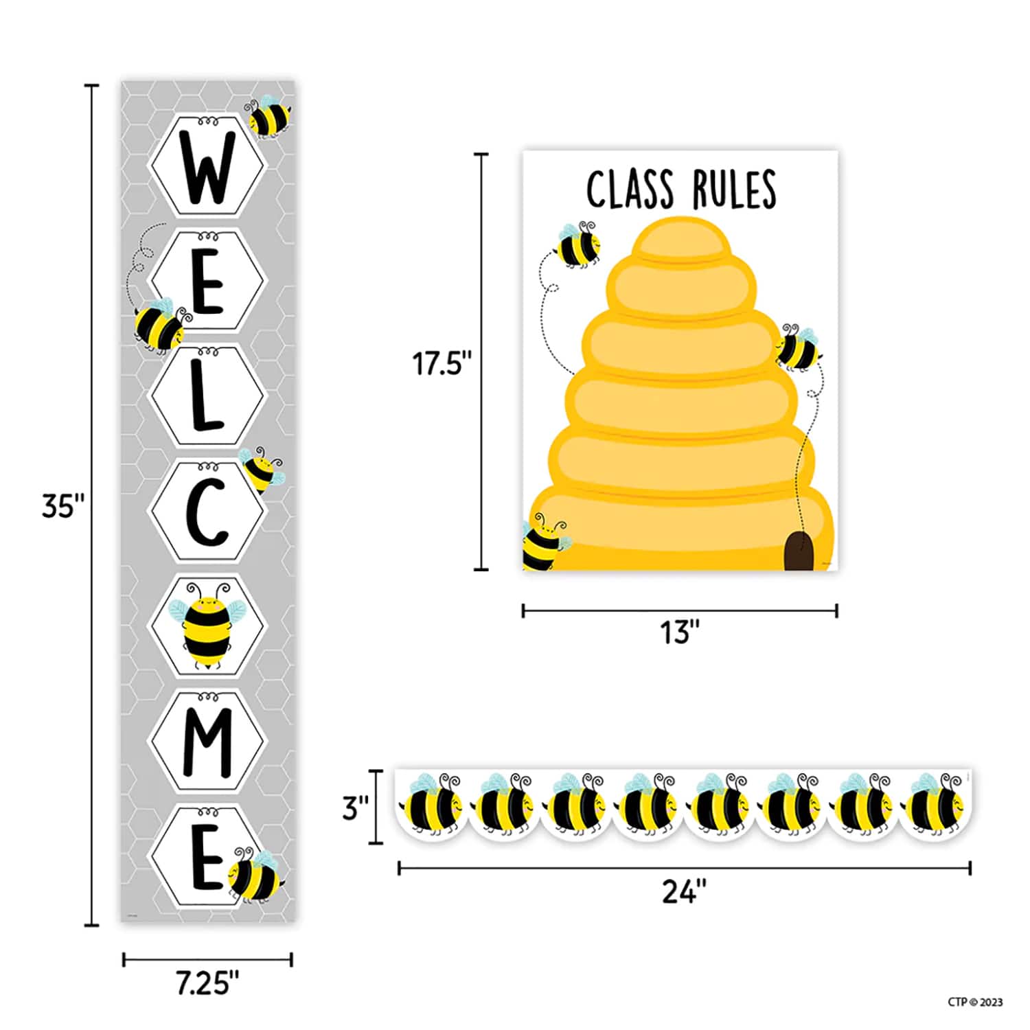 Creative Teaching Press&#xAE; Busy Bees Curated Classroom Decal Set