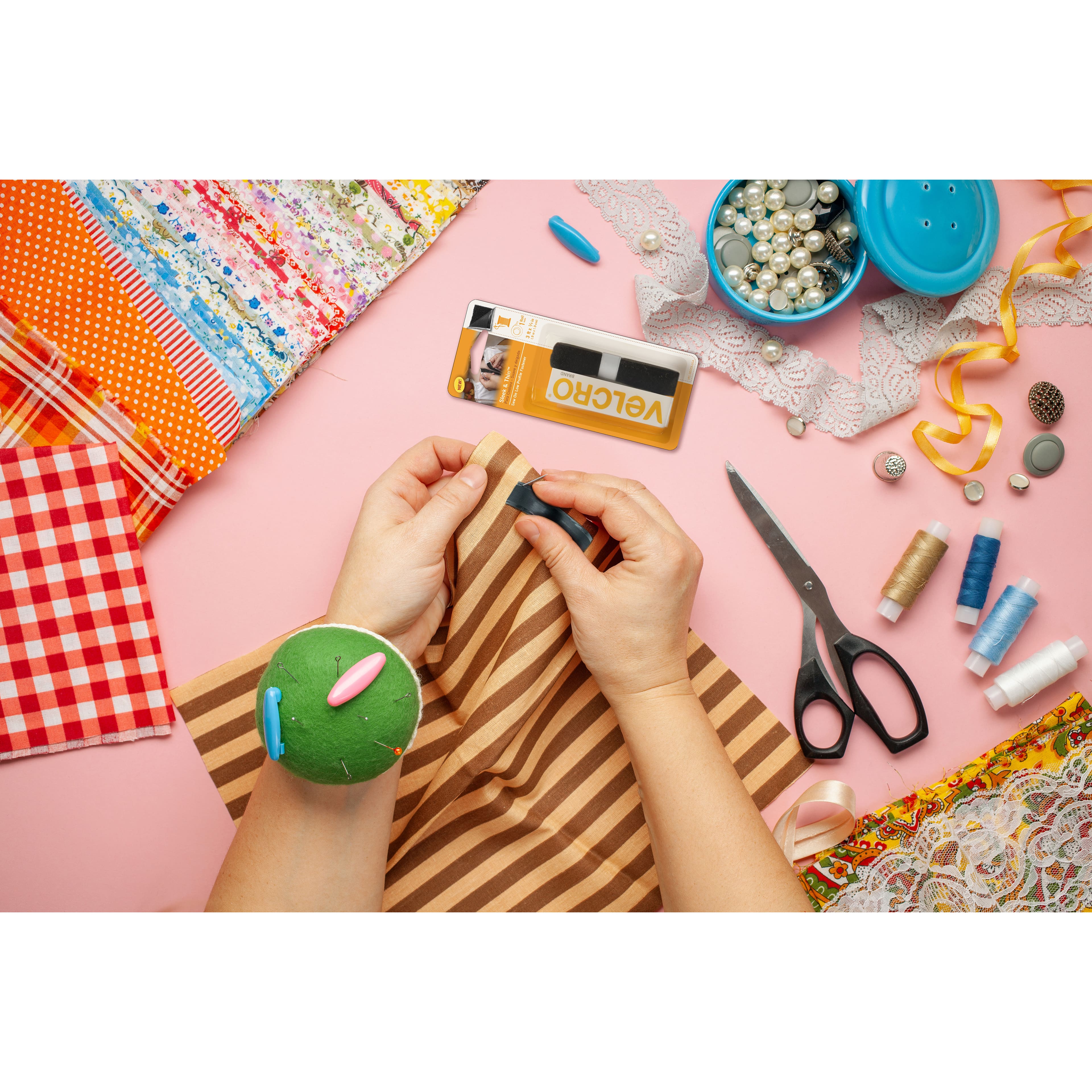 Velcro® Sleek & Thin™ White Sew On Low Profile Fastener Roll