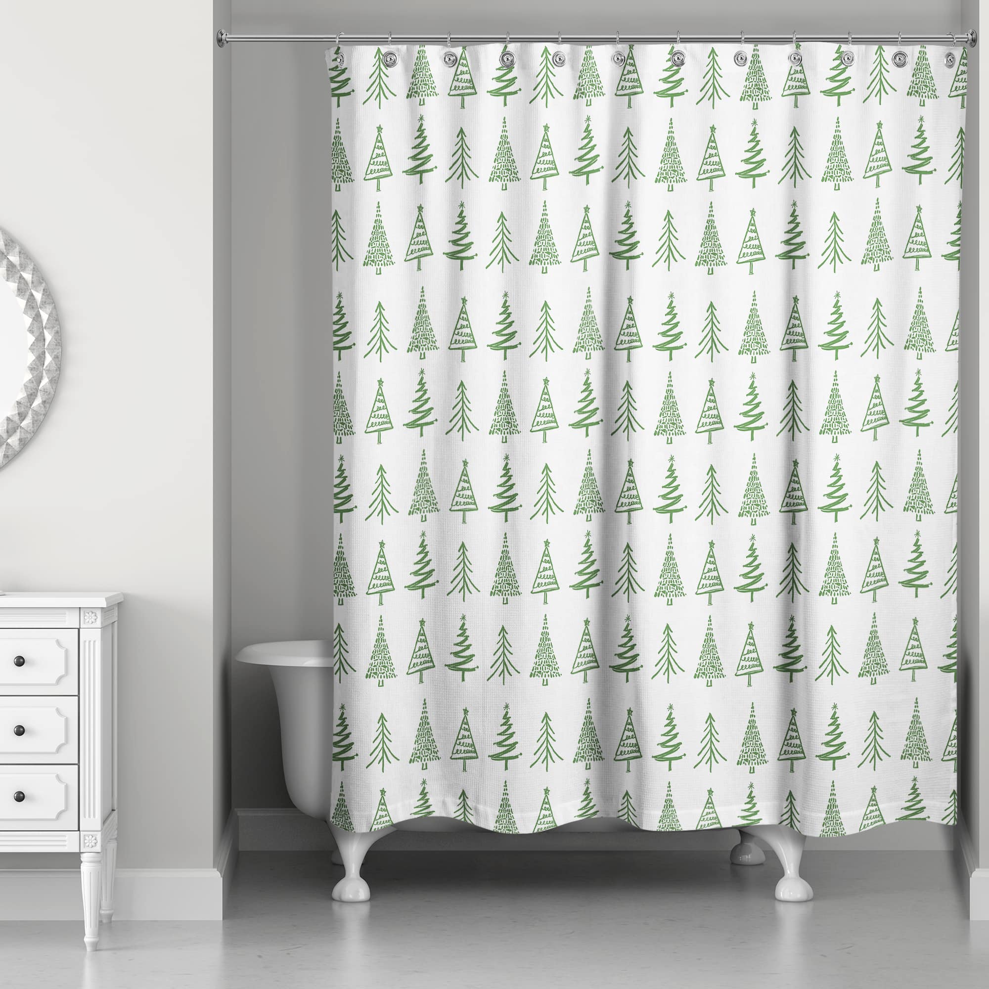 Doodle Tree Shower Curtain