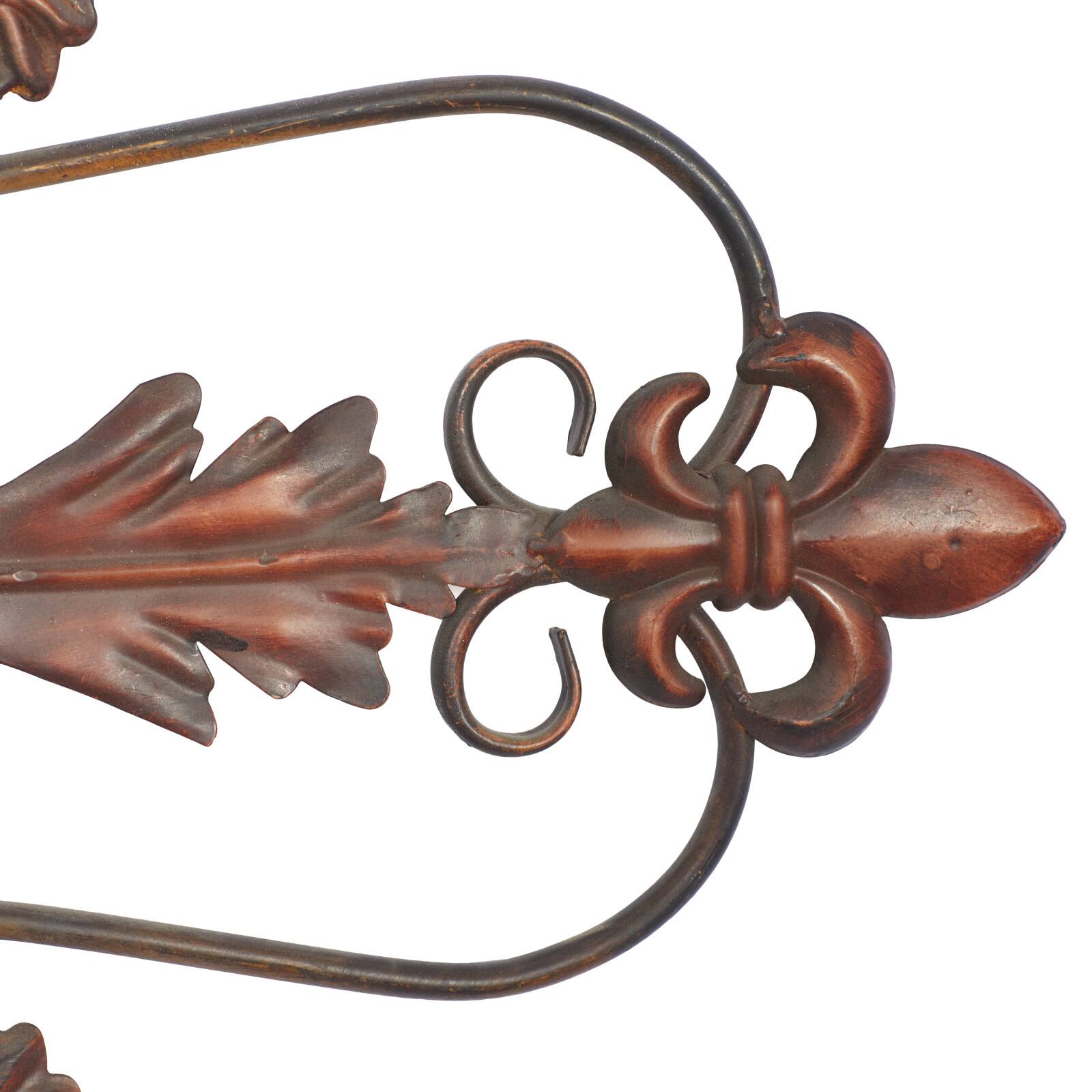 Black Metal Traditional Wall Decor, 37" x 26"