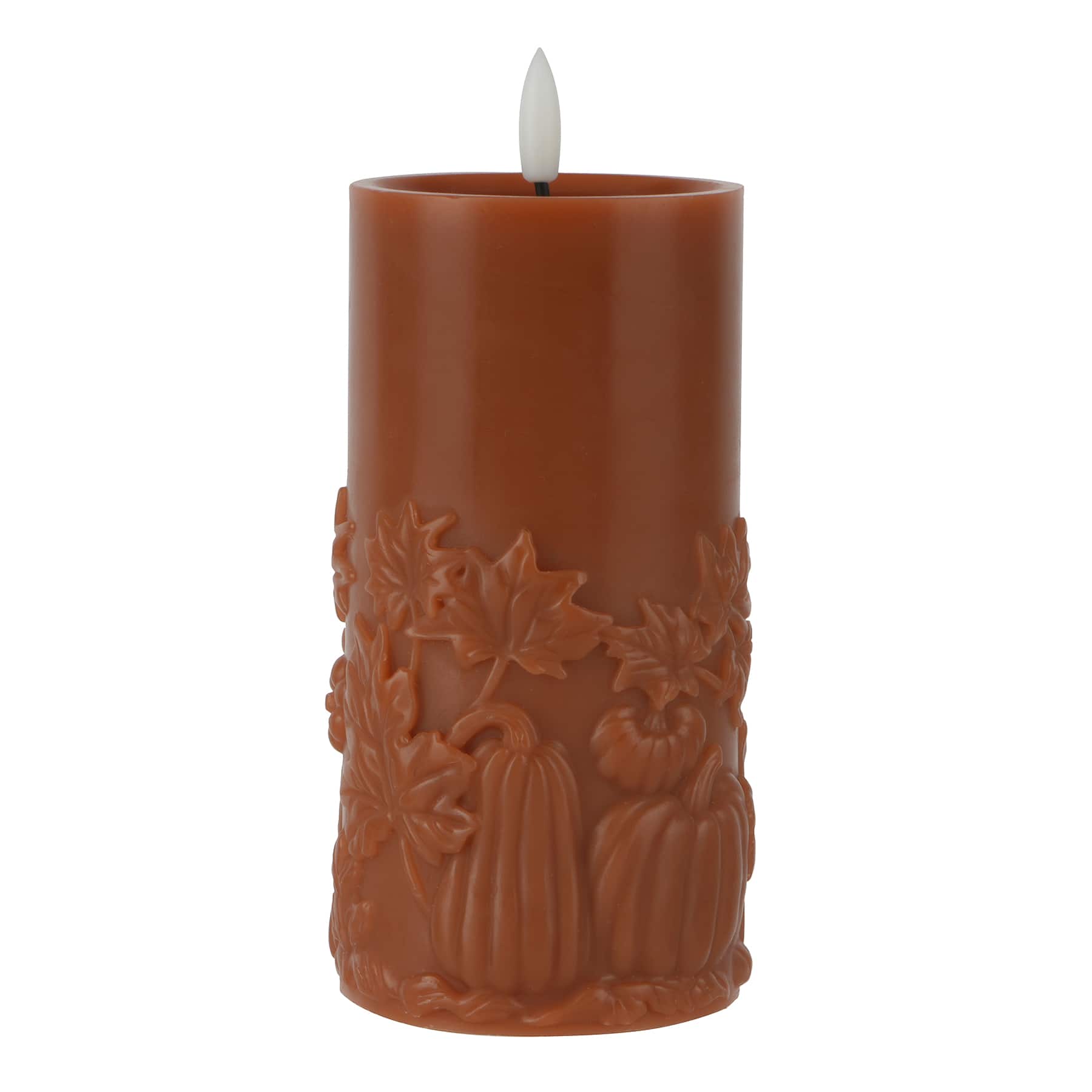 6&#x22; Fall Leaf LED Pillar Candle by Ashland&#xAE;