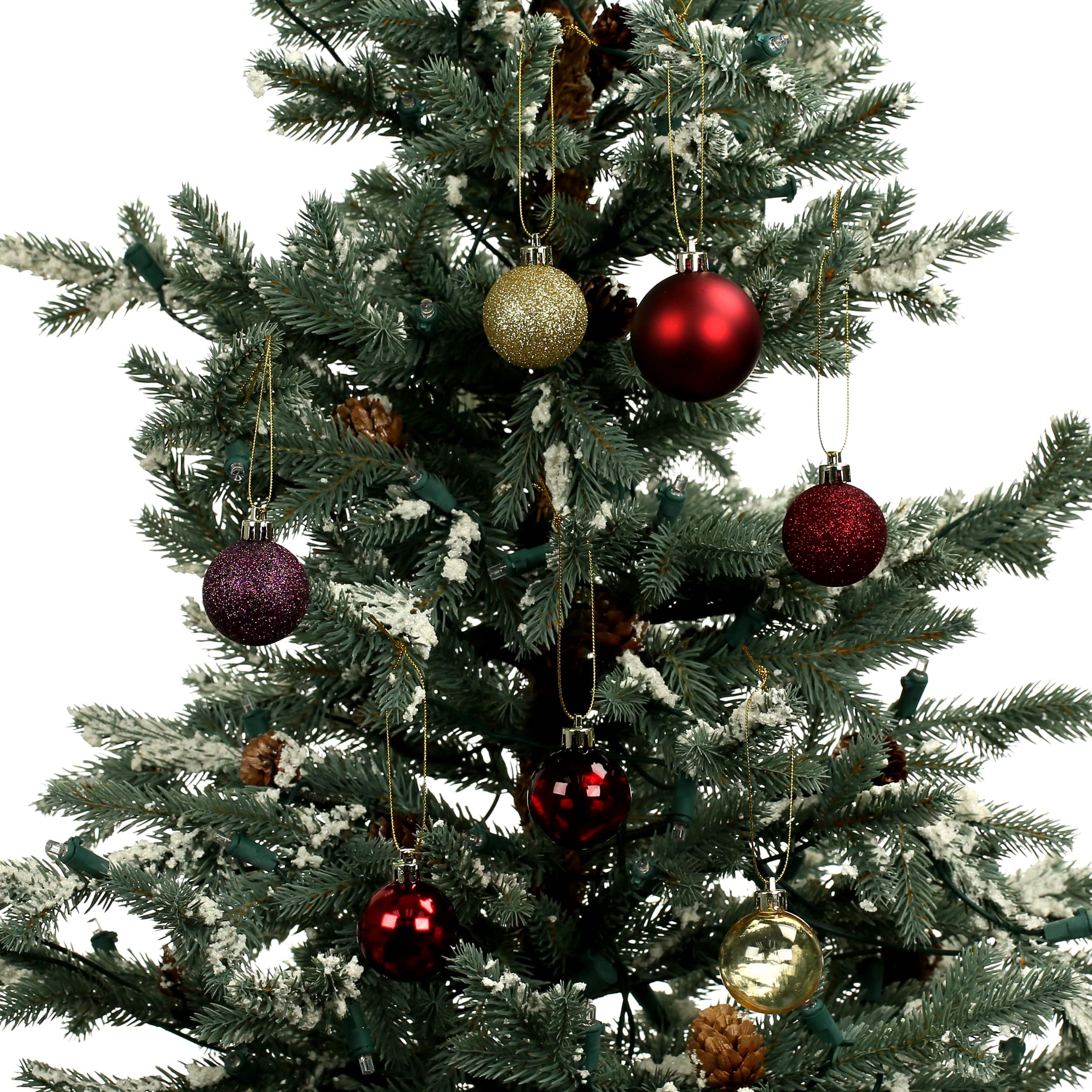 80 Pack Red, Gold &#x26; Purple Shatterproof Ball Ornaments by Ashland&#xAE;