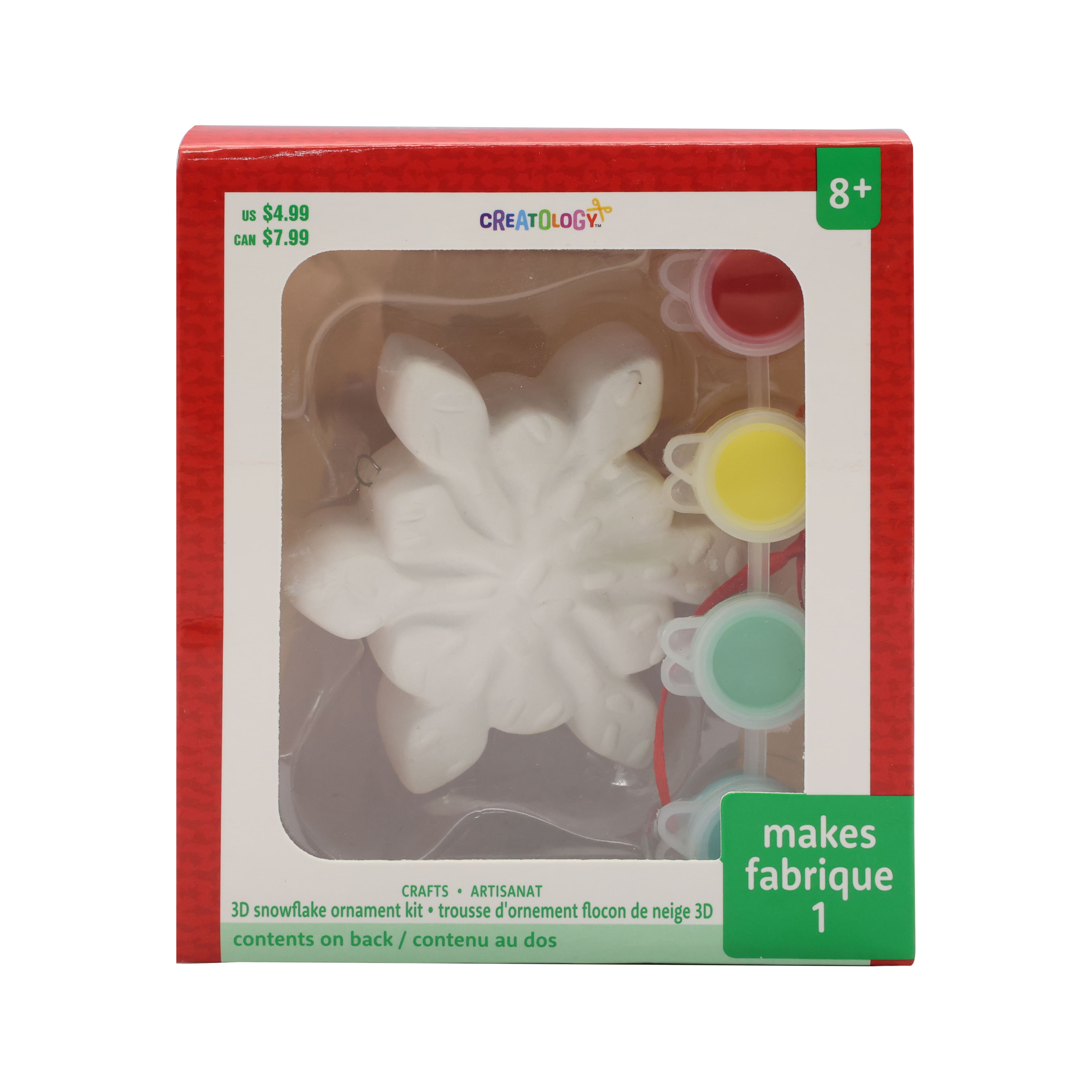 Christmas 3D Snowflake Ceramic Ornament Kit by Creatology&#x2122;