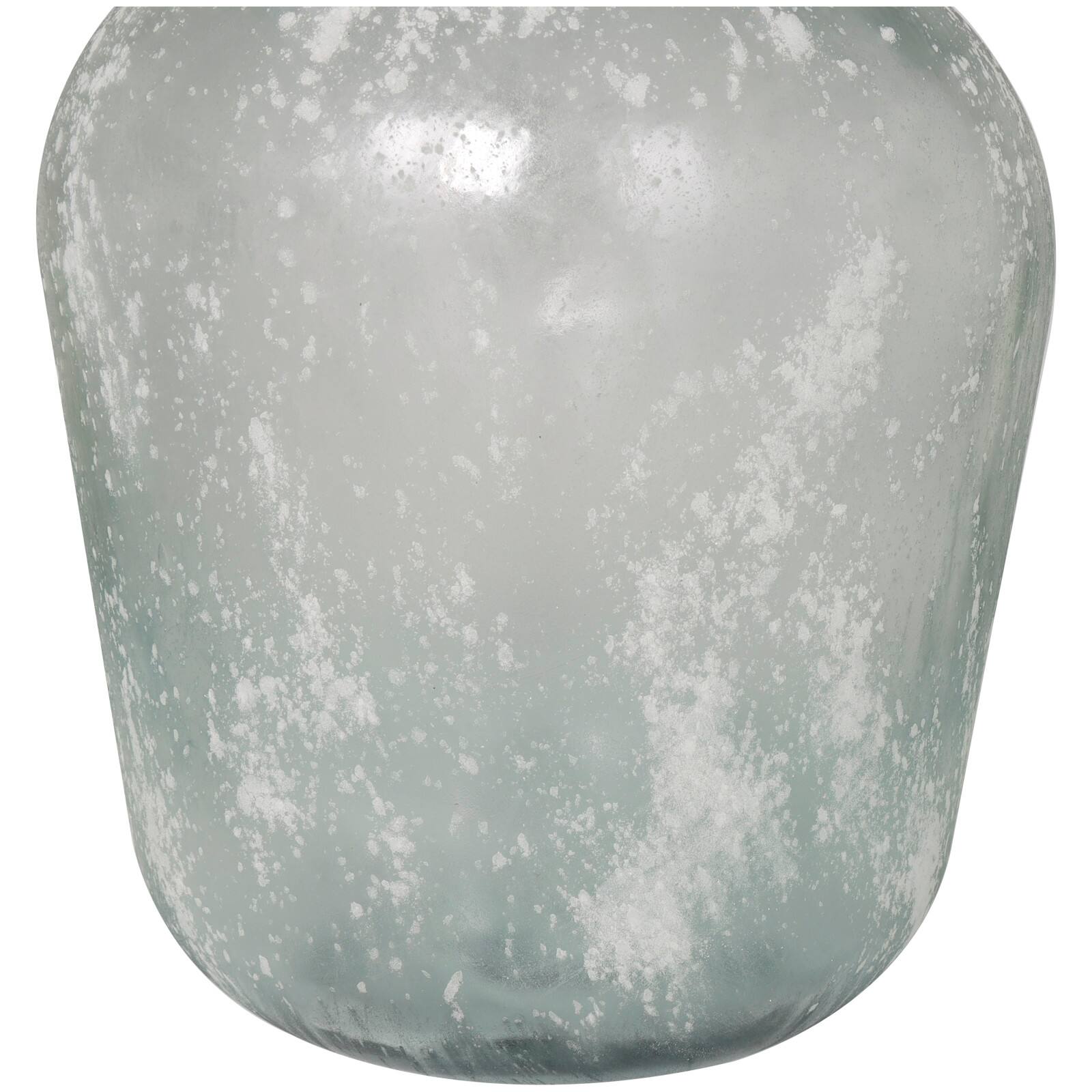 22" Frosted Clear Spanish Bottle Recycled Glass Vase