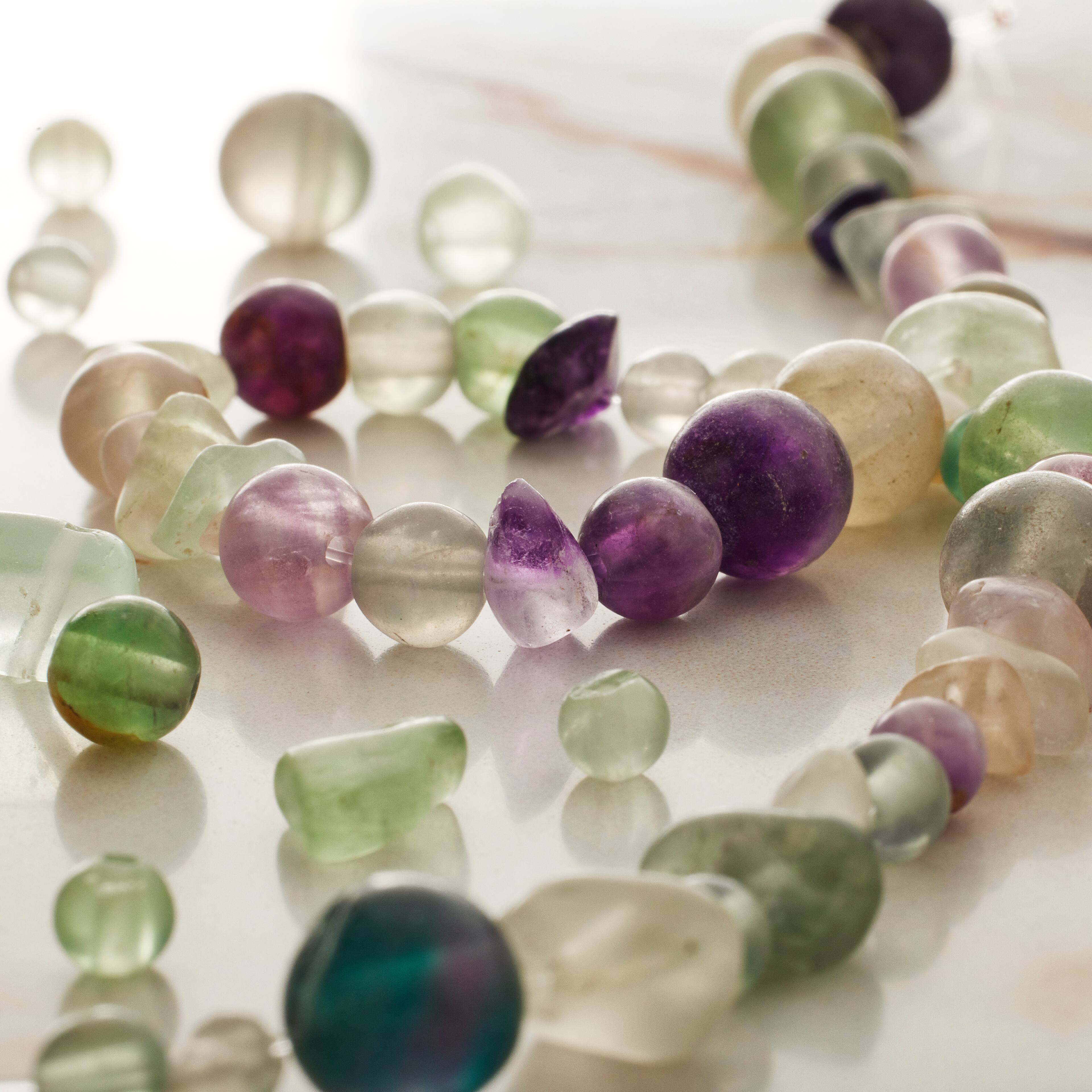 6 Pack: Mixed Fluorite Beads by Bead Landing™