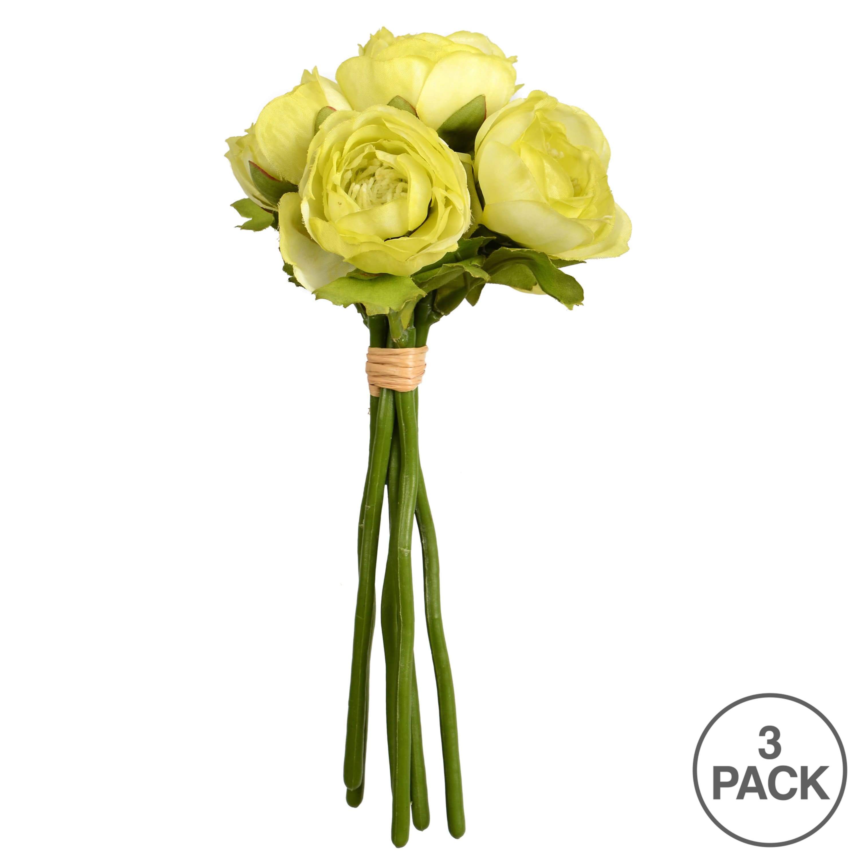 Mini Spring Green Ranunculus Artificial Bundle