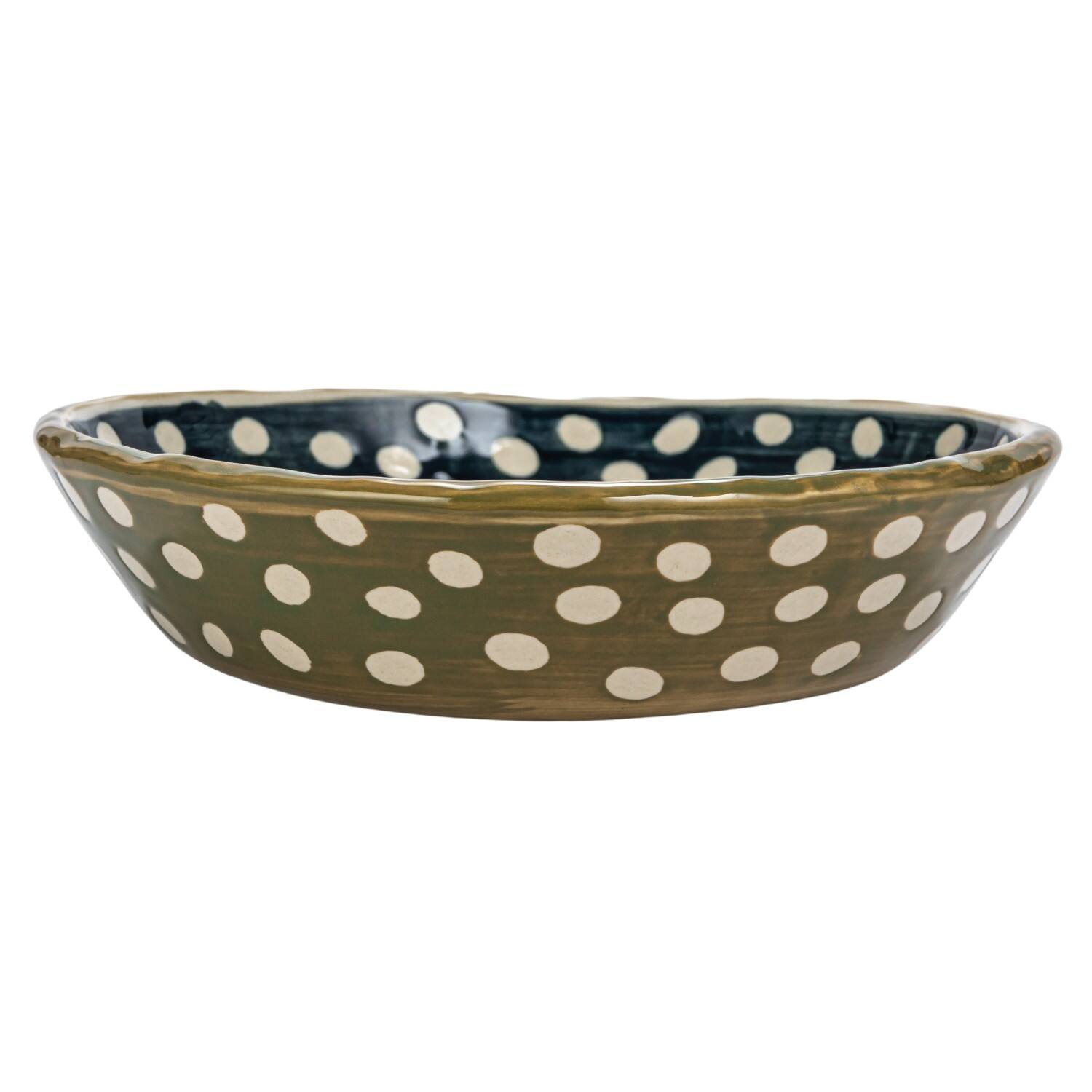 Hello Honey® 7" Polka Dot & Swirl Stoneware Bowl, 12ct.