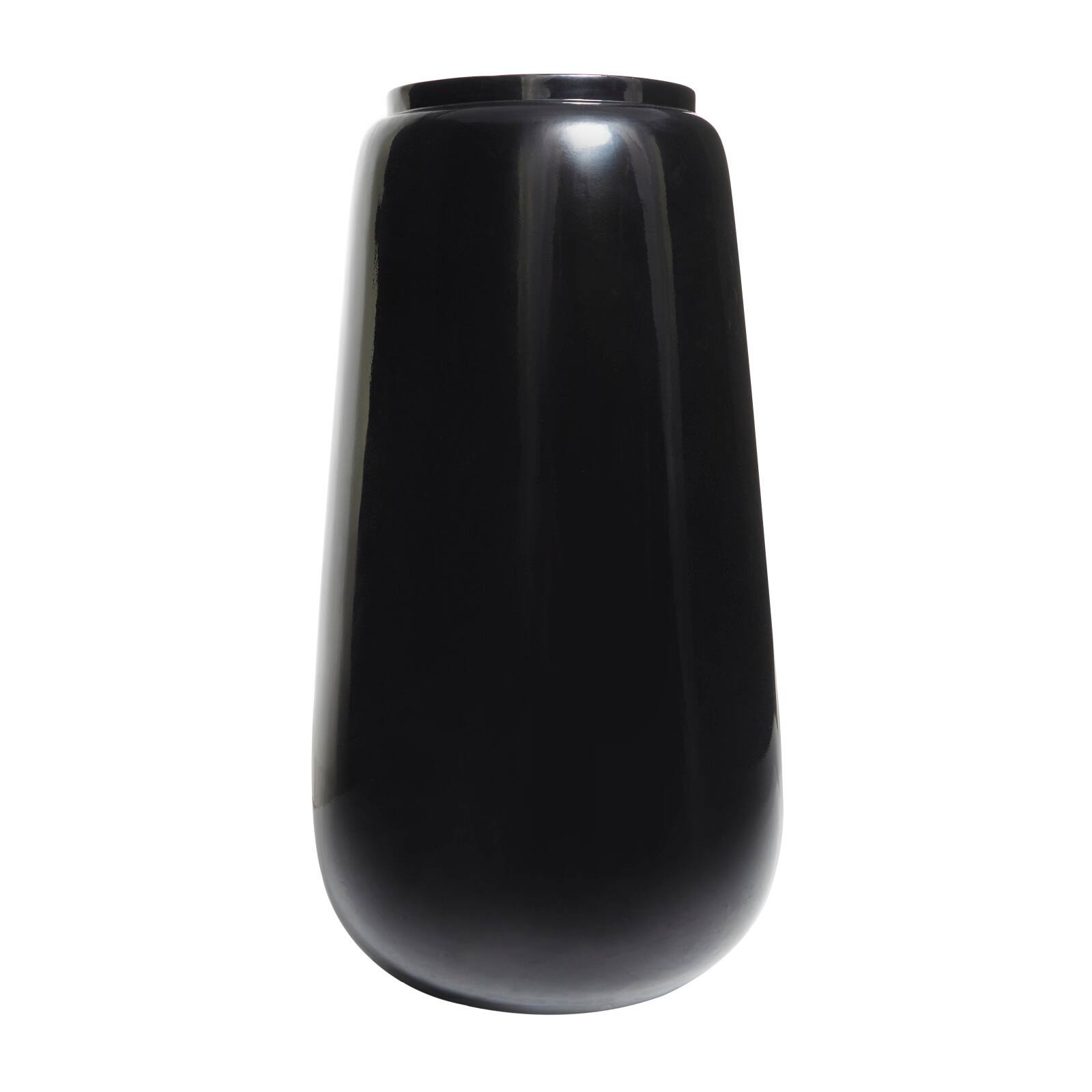 30&#x22; Black Modern Vase