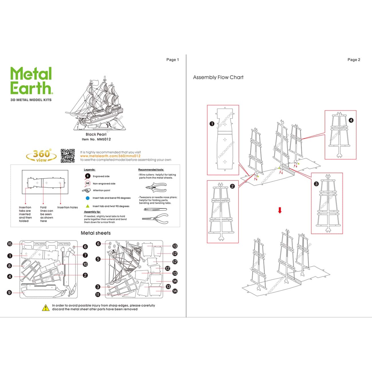 Metal Earth&#xAE; The Black Pearl Steel Model Kit