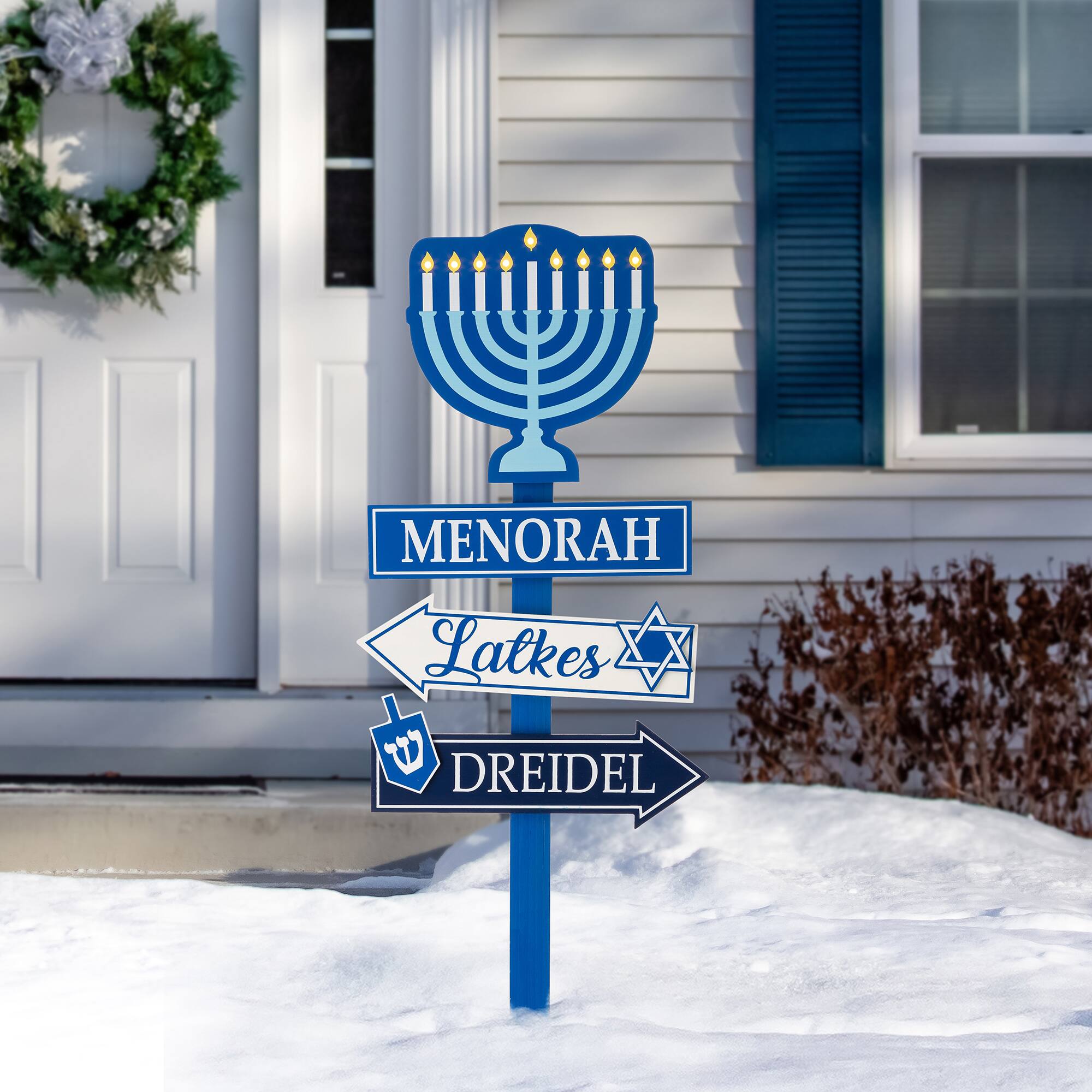 Glitzhome® 3.5ft. LED Hanukkah Yard Stake