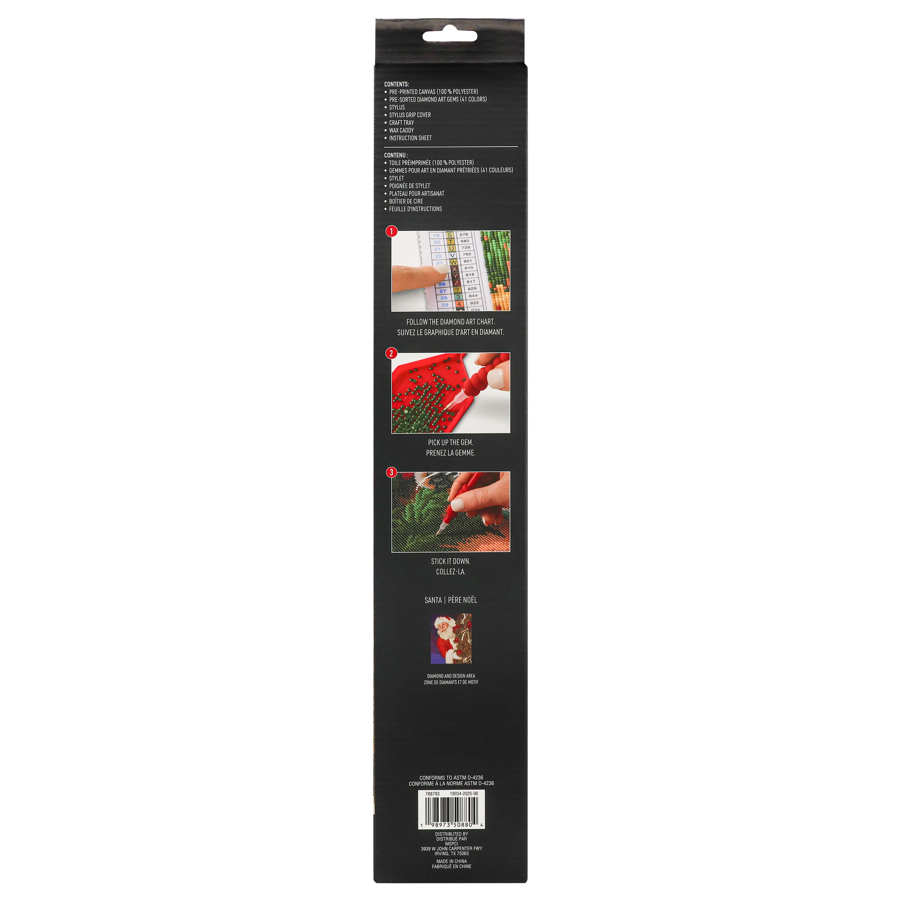 16&#x22; x 20&#x22; Santa Diamond Art Kit by Make Market&#xAE;