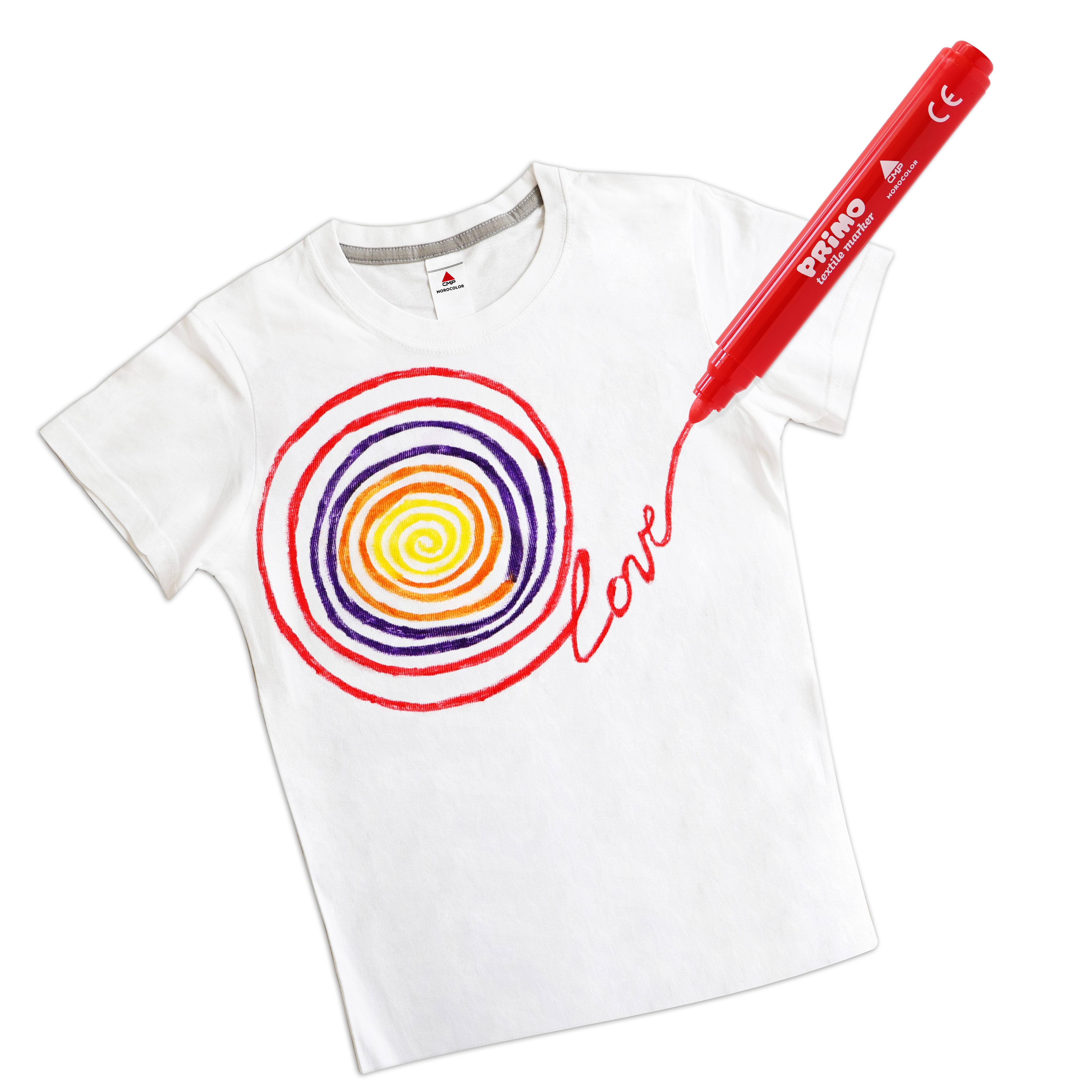 PRiMO 8 Color Textile Fiber-Tip Marker Pen Set