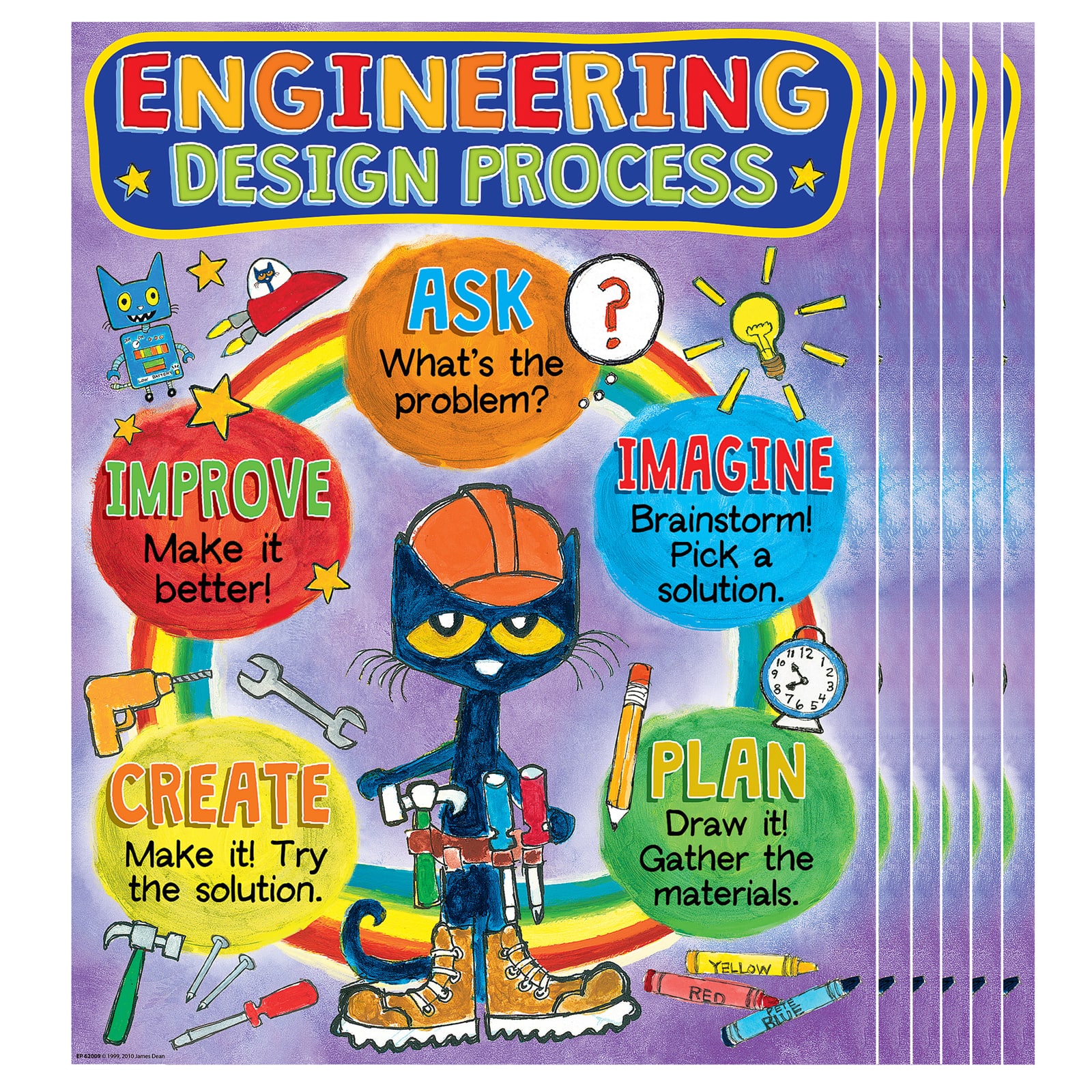 Pete The Cat® Engineering Design Process Chart, 6ct. Pete The Cat® Engineering Design Process Chart, 6ct.