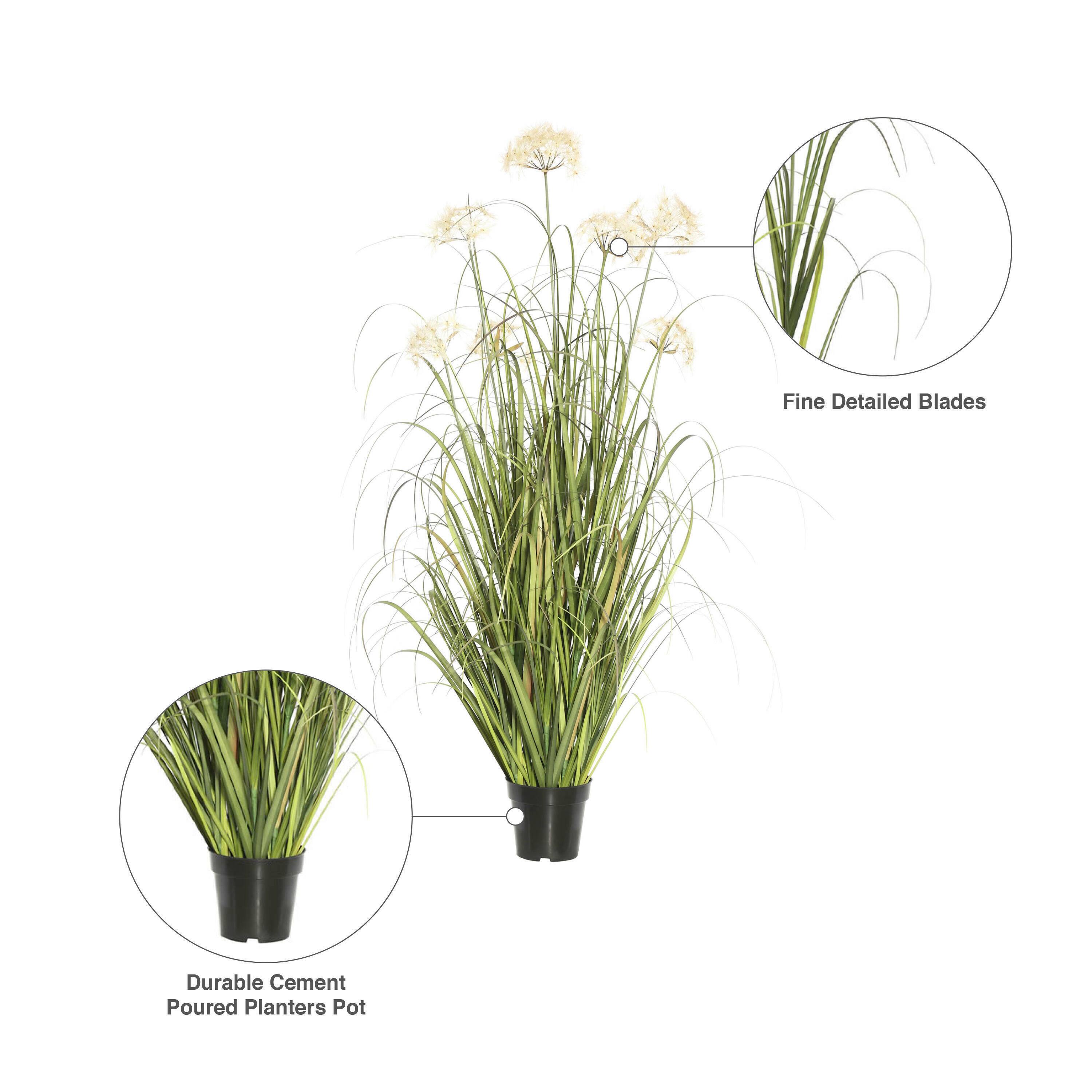 5ft. Potted Artificial Green Dandelion Grass