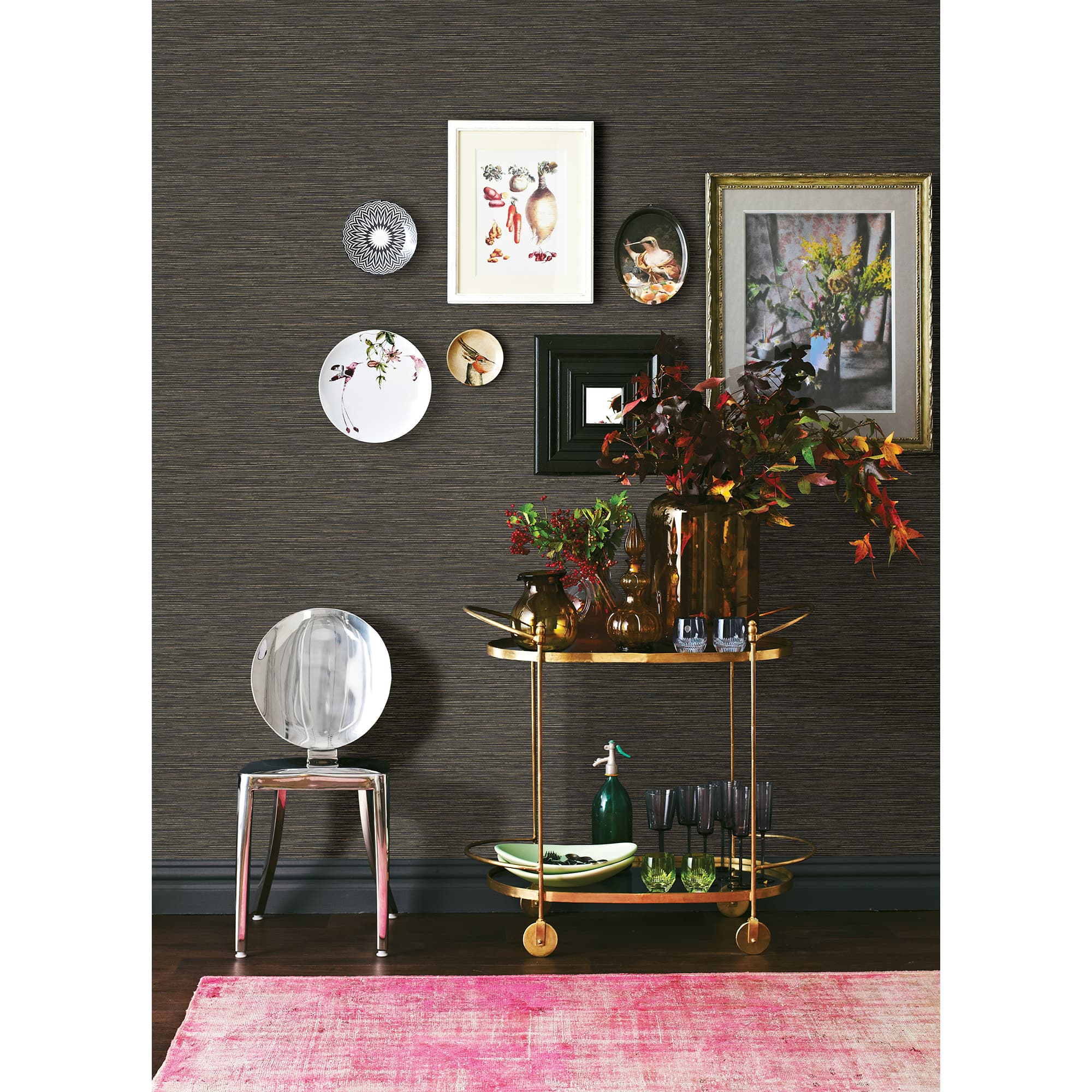 RoomMates Dimensional Grasscloth Peel & Stick Wallpaper