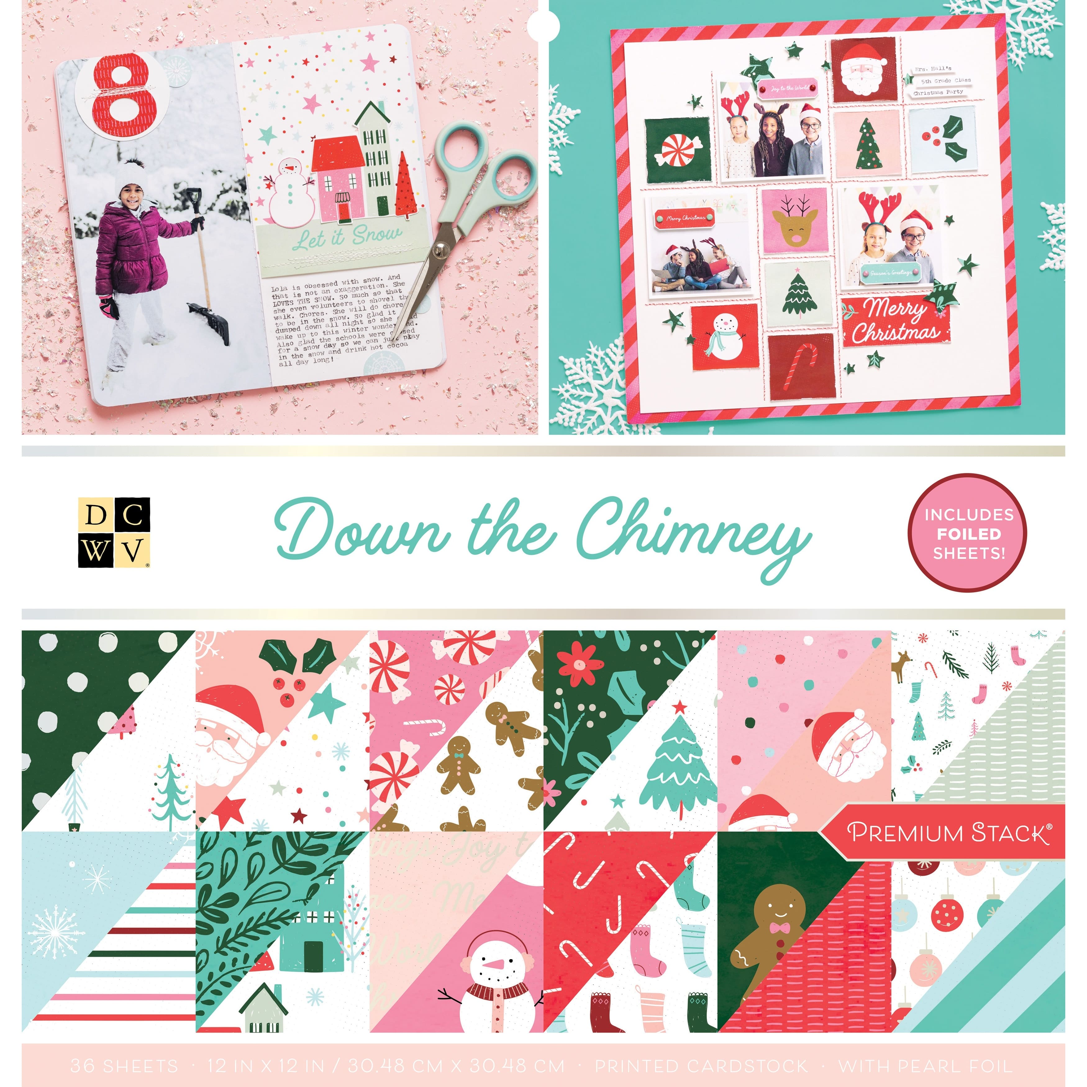 DCWV&#xAE; Down the Chimney Double-Sided Cardstock Premium Stack&#xAE;, 12&#x22; x 12&#x22;