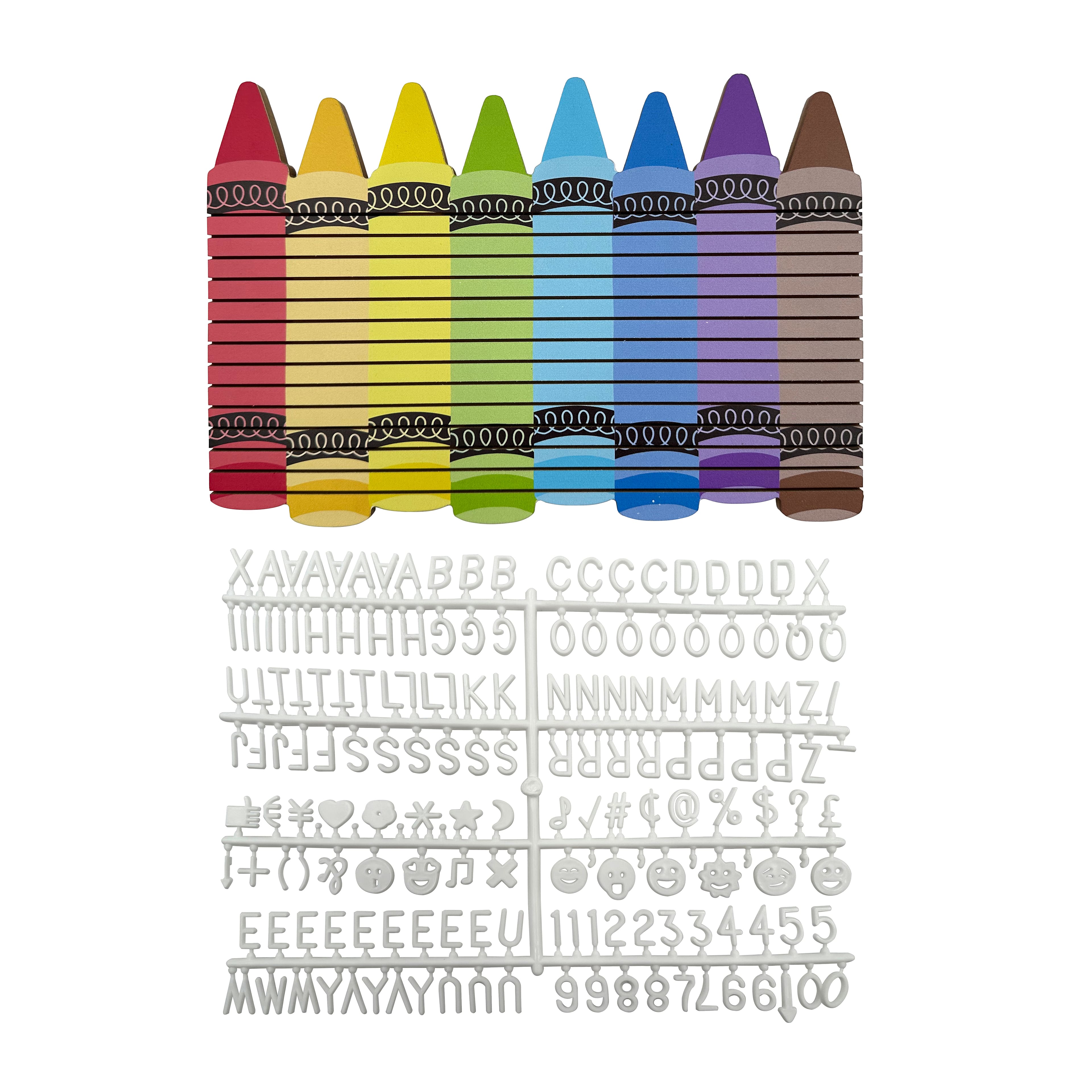 Rainbow Crayon Letterboard by B2C&#x2122;