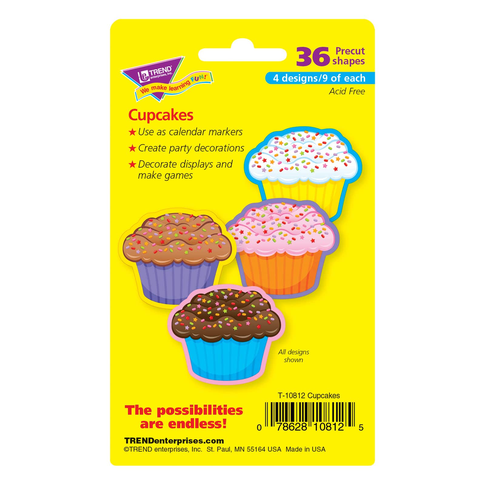 Trend Enterprises® Cupcakes Mini Accents Variety Pack