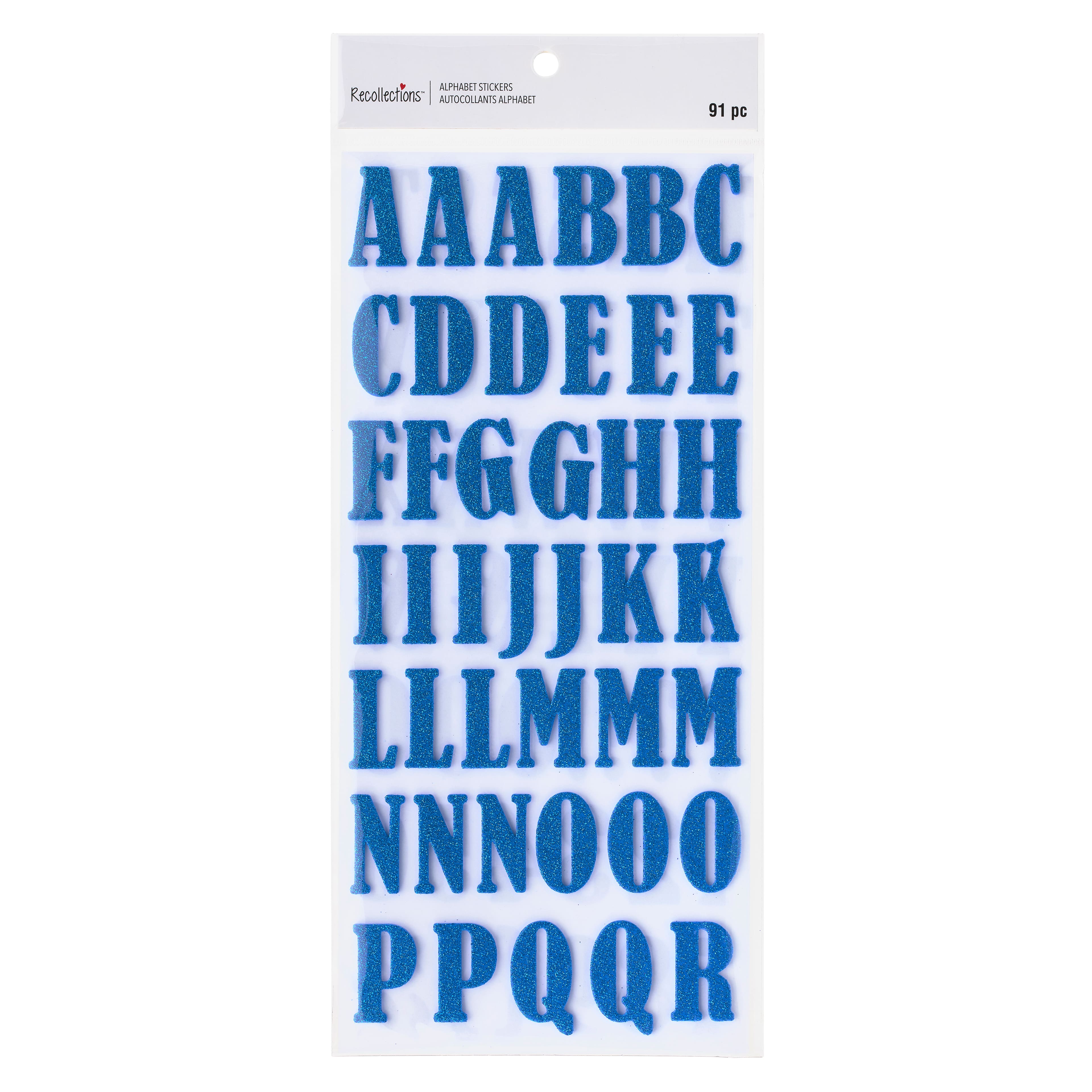 Glitter Bernhard Condensed Alphabet Foam Stickers by Recollections