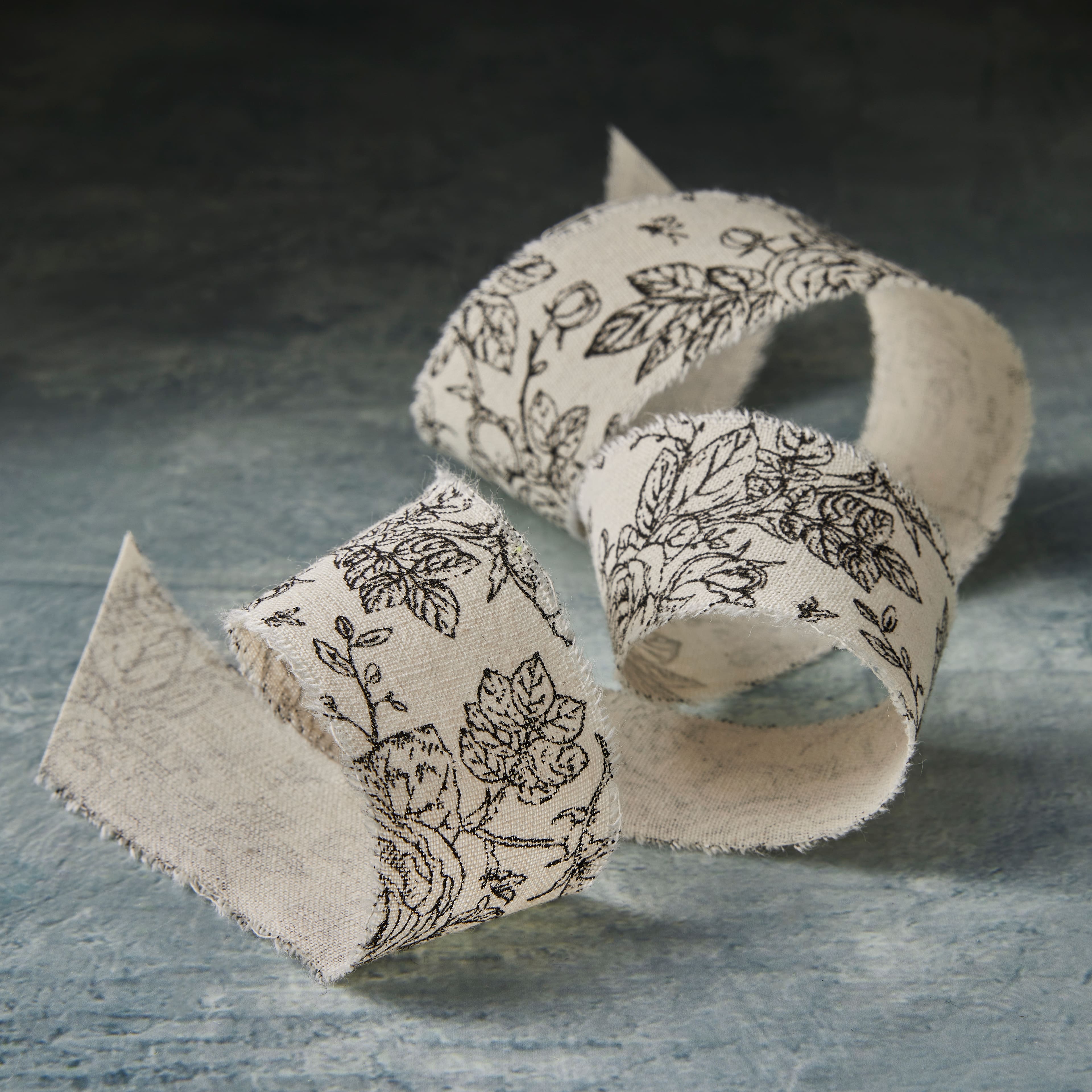 1.5&#x22; x 3yd. Natural Rose Cotton Ribbon by Celebrate It&#x2122; Classic