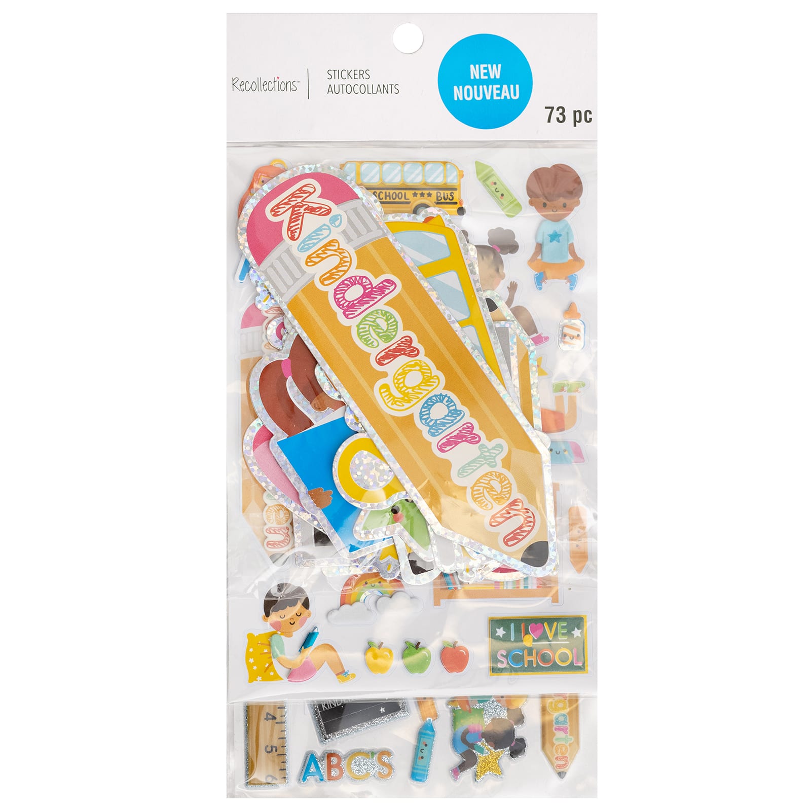 12 Pack: Kindergarten Dimensional Sticker Flip Pack by Recollections™