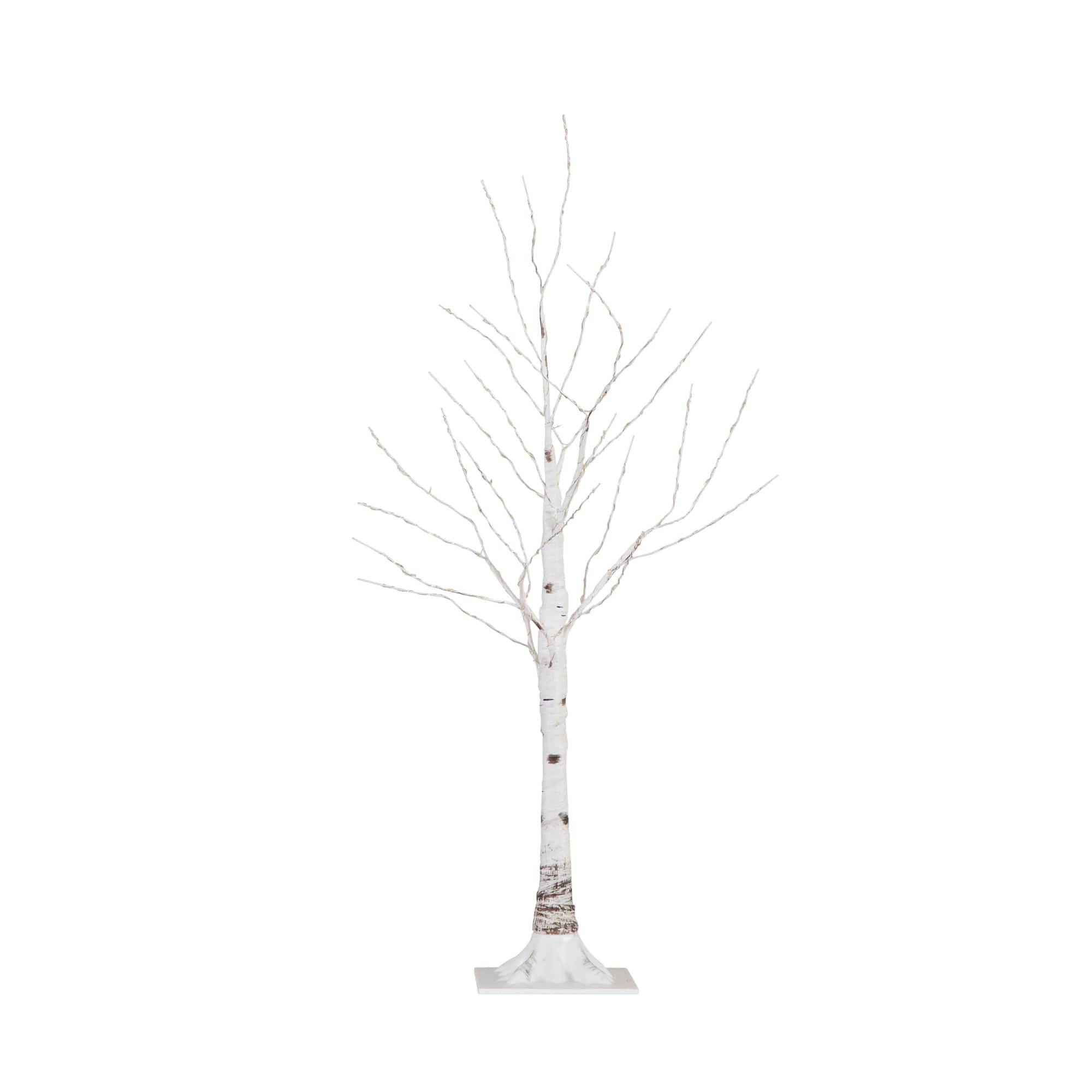 3ft. Pre-Lit White Birch Artificial Christmas Tree, Warm White LED Lights
