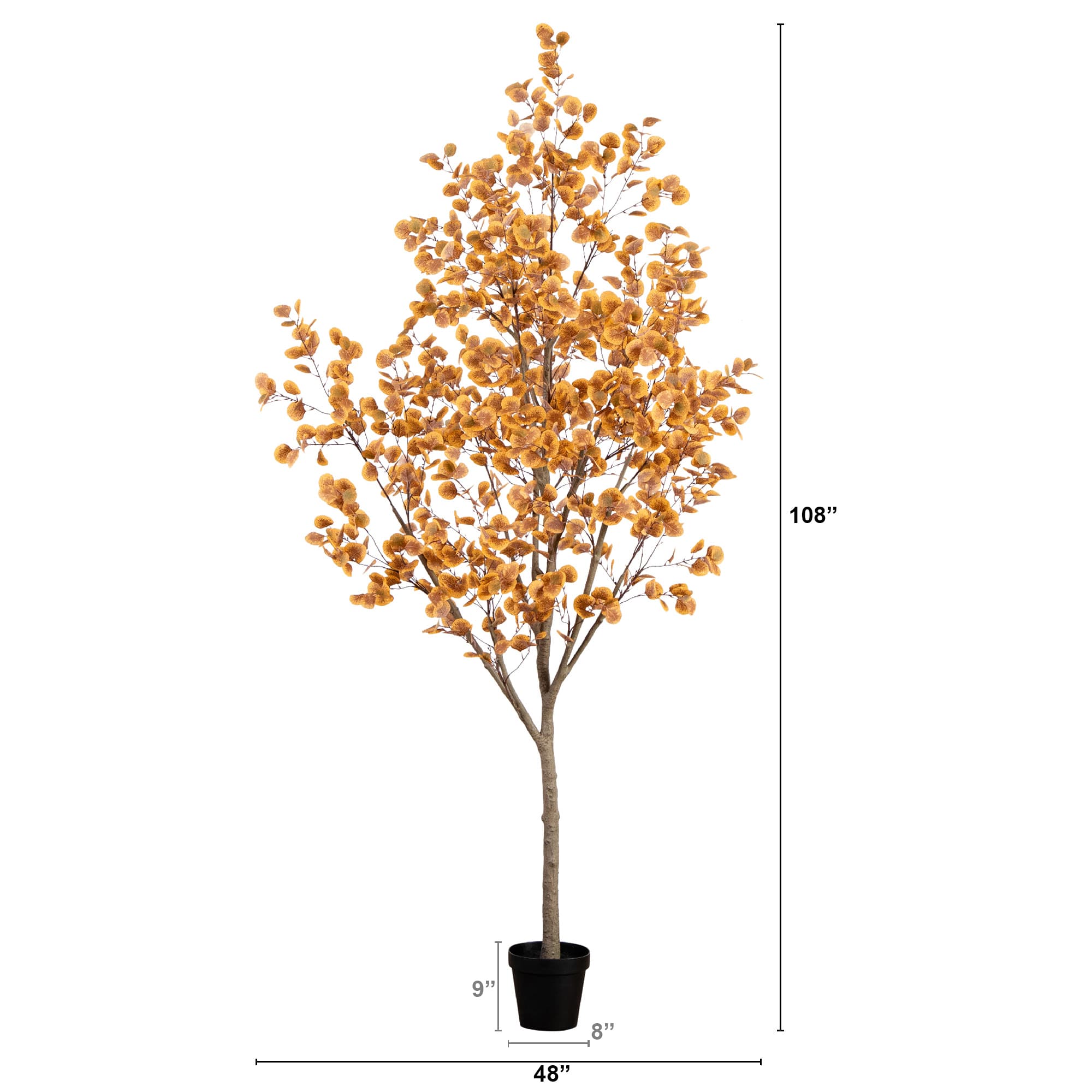 9ft. Potted Artificial Autumn Eucalyptus Tree