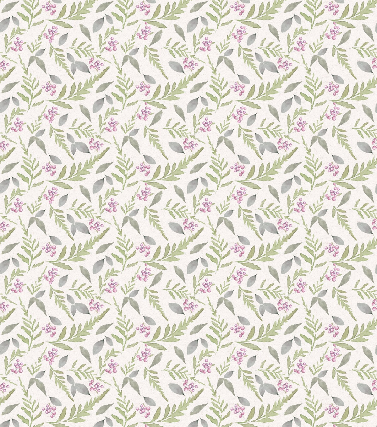Suzanne Nicoll Peony Leaves & Berries Cotton Fabric