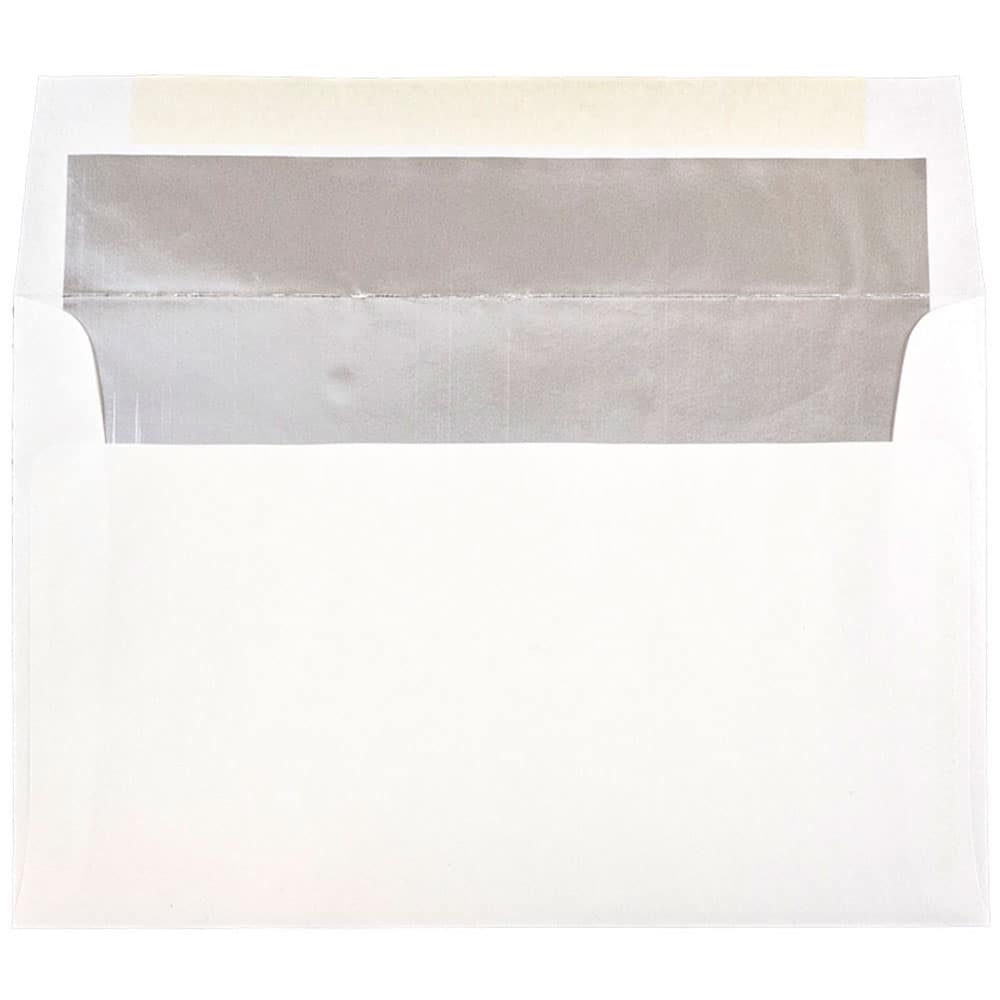 JAM Paper A10 Silver Foil Lined Invitation Envelopes