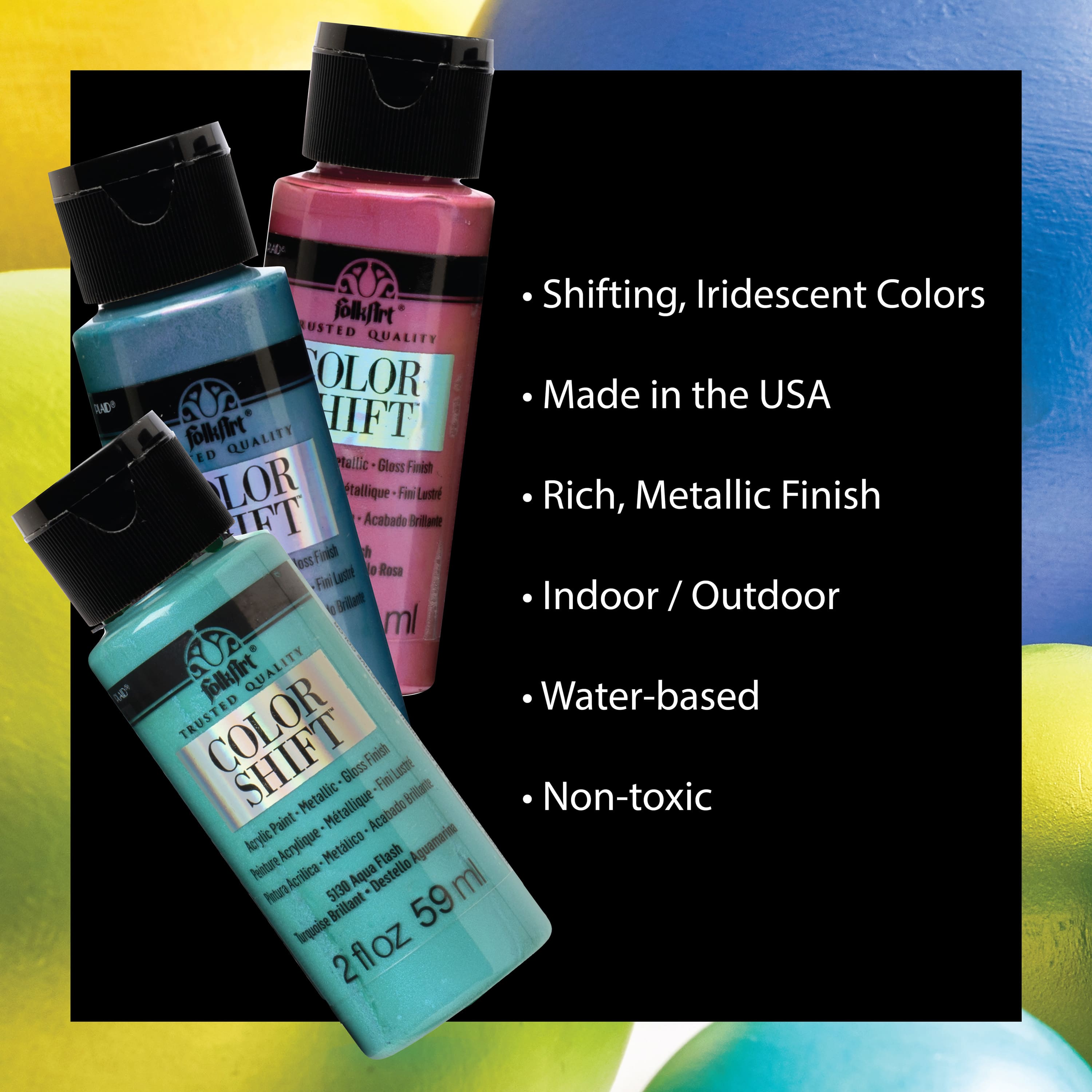 FolkArt&#xAE; Color Shift Gloss Acrylic Craft Paint 8 Color Set