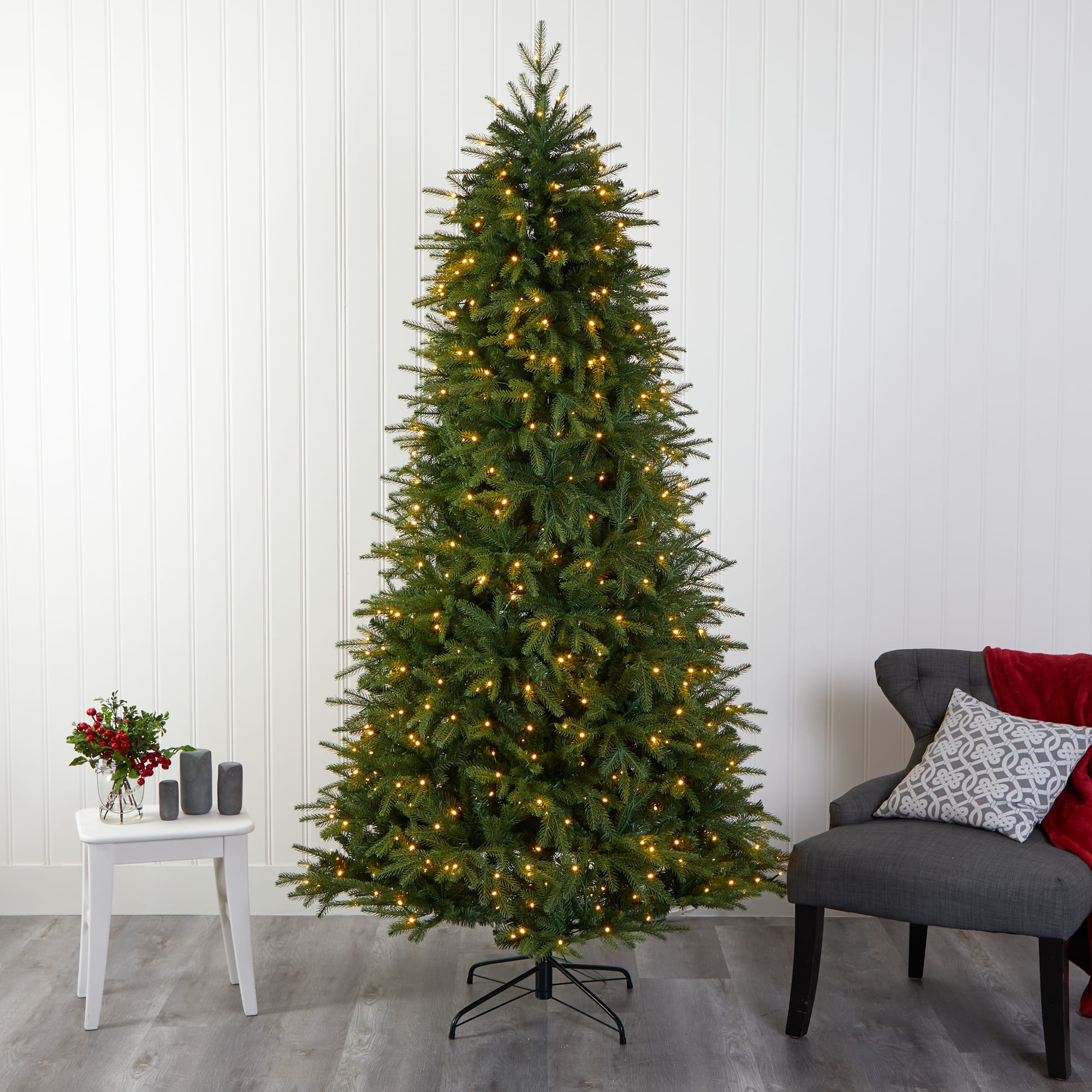 7ft. Pre-Lit Vancouver Fir Natural Look Artificial Christmas Tree with Clear LED Lights