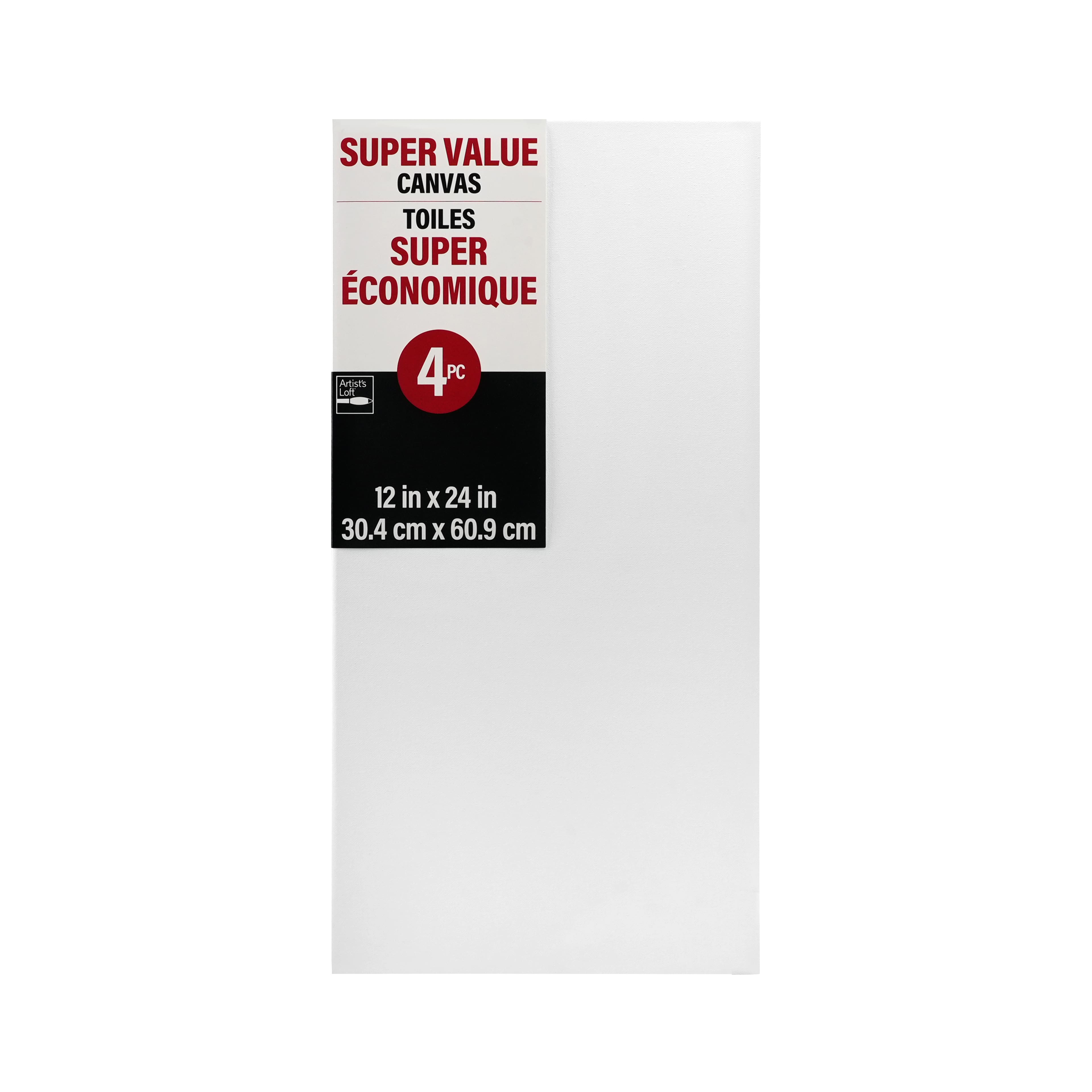 4 Pack 12&#x22; x 24&#x22; Super Value Canvas by Artist&#x27;s Loft&#xAE;