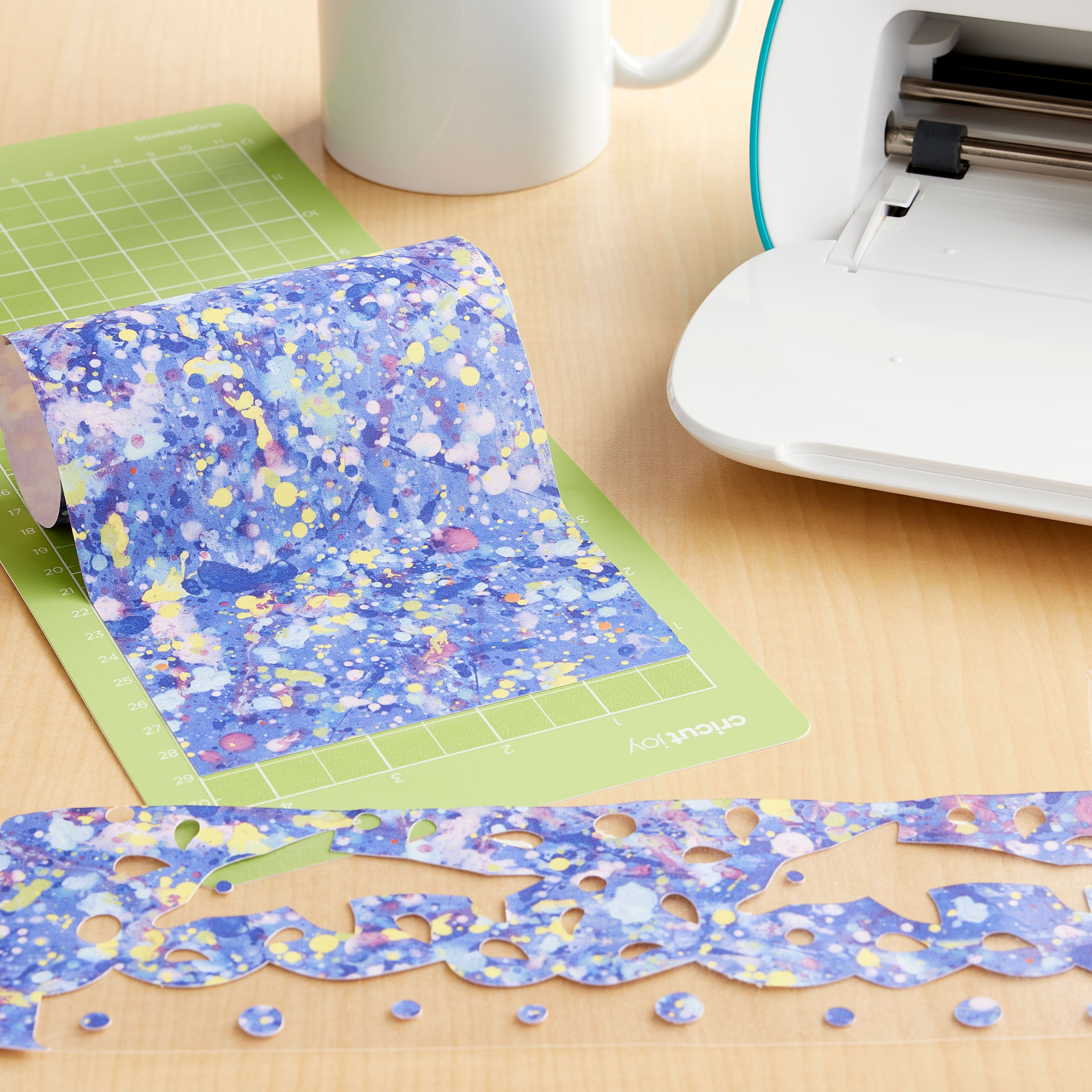 6 Packs: 2 ct. (12 total) Cricut® Infusible Ink™ 4.5" Transfer Sheets, Blue Paint Splash