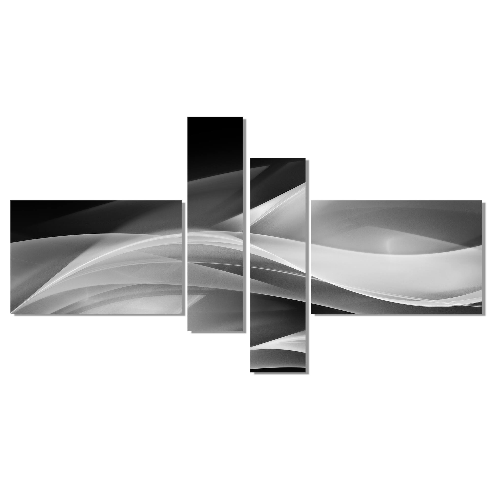 Designart - Glittering Silver Pattern - Abstract Canvas art print