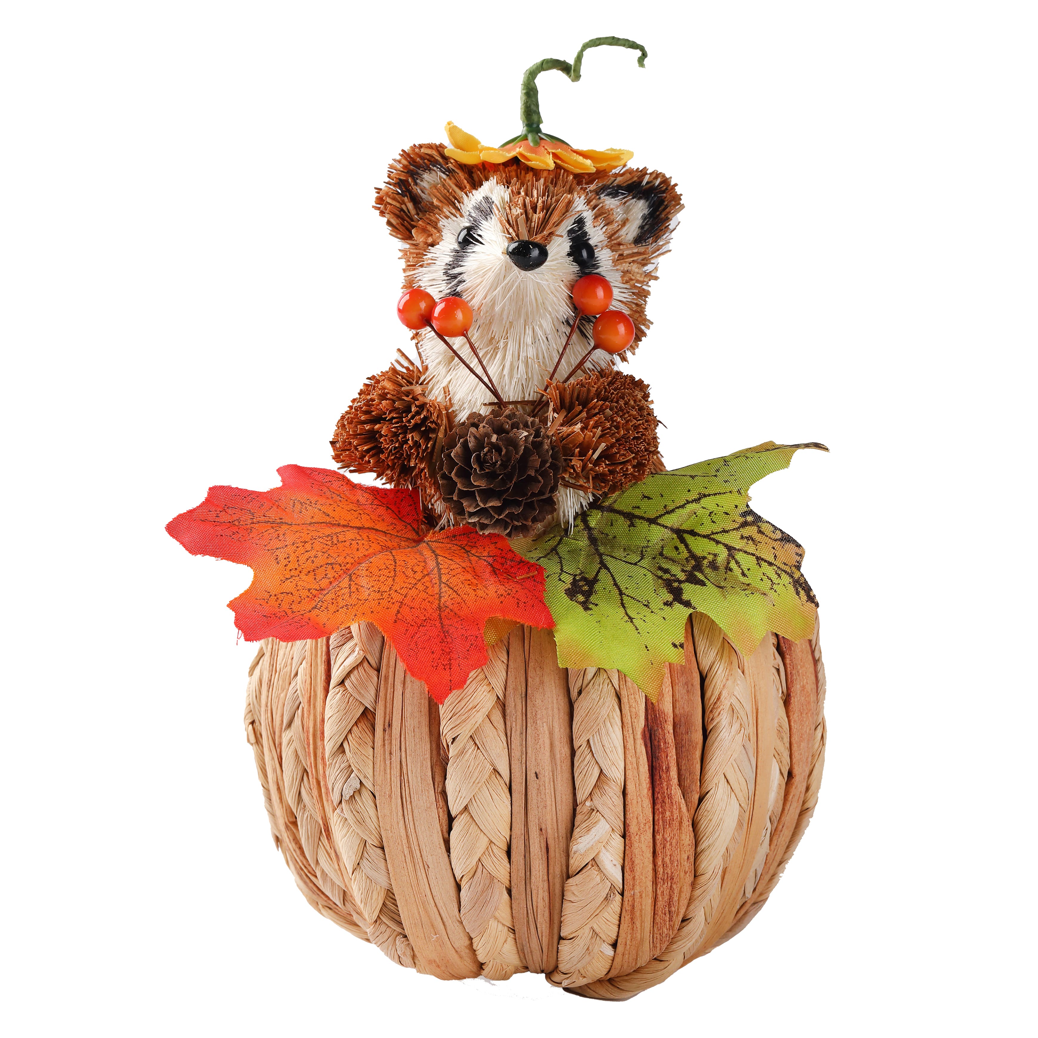 7.5" Raccoon on Pumpkin Natural Décor by Ashland®