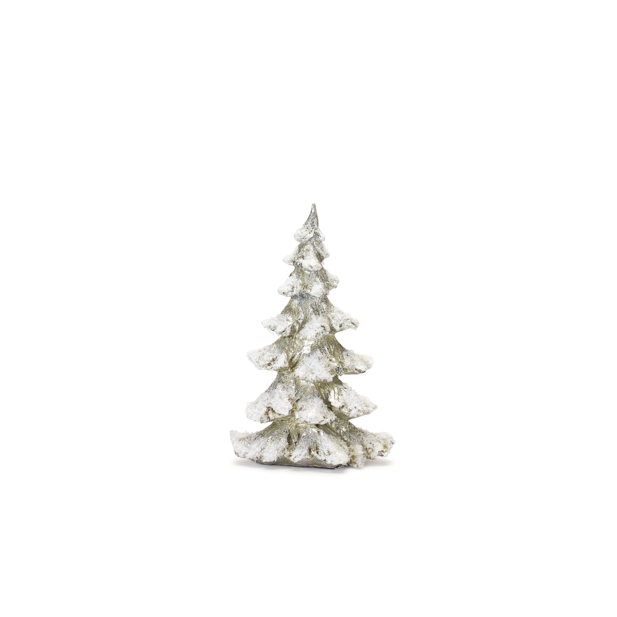 Snowy Silver Sculpted Holiday Tree Décor Set, 6.5", 9", 13.25" & 18"