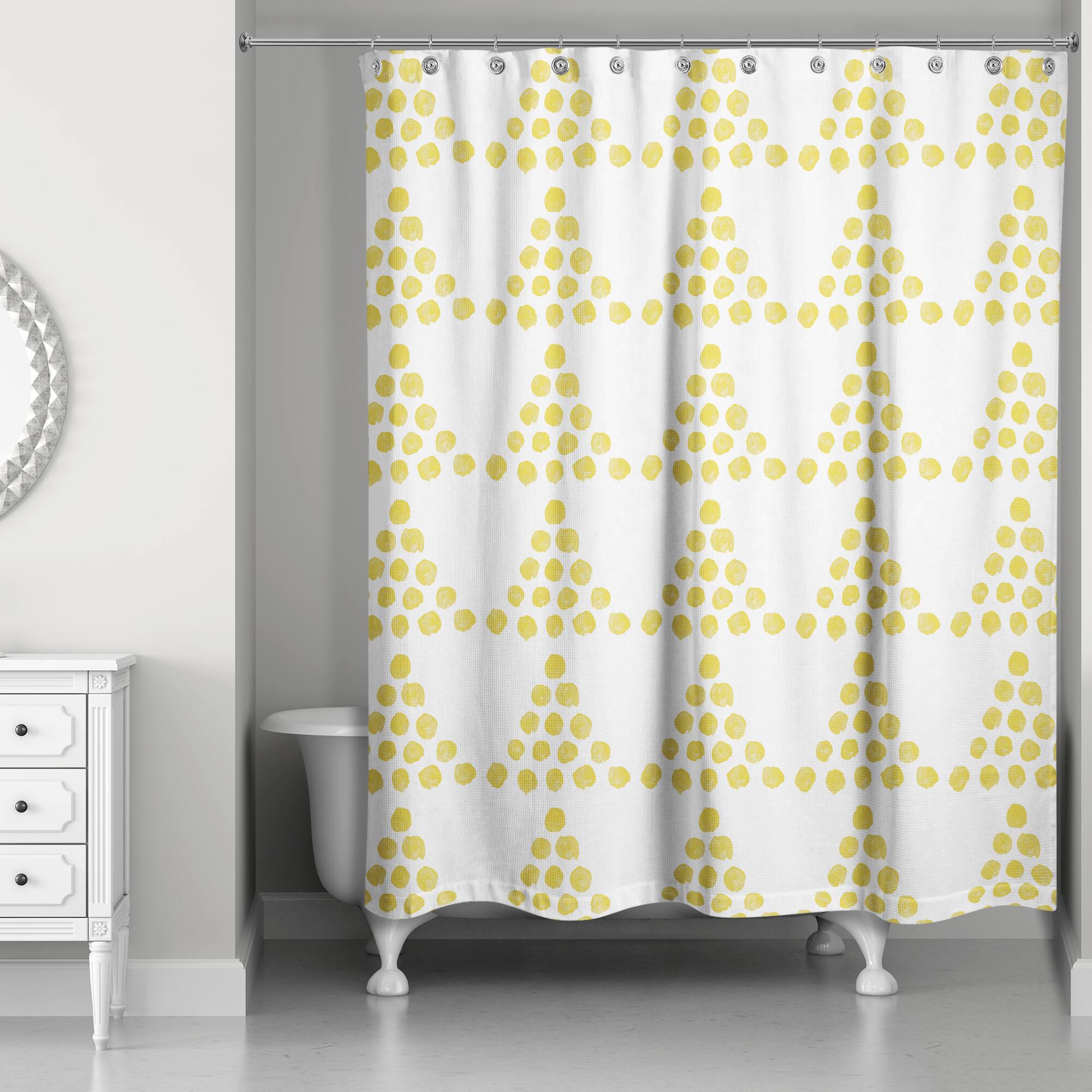 Stacked Triangle Dots Shower Curtain