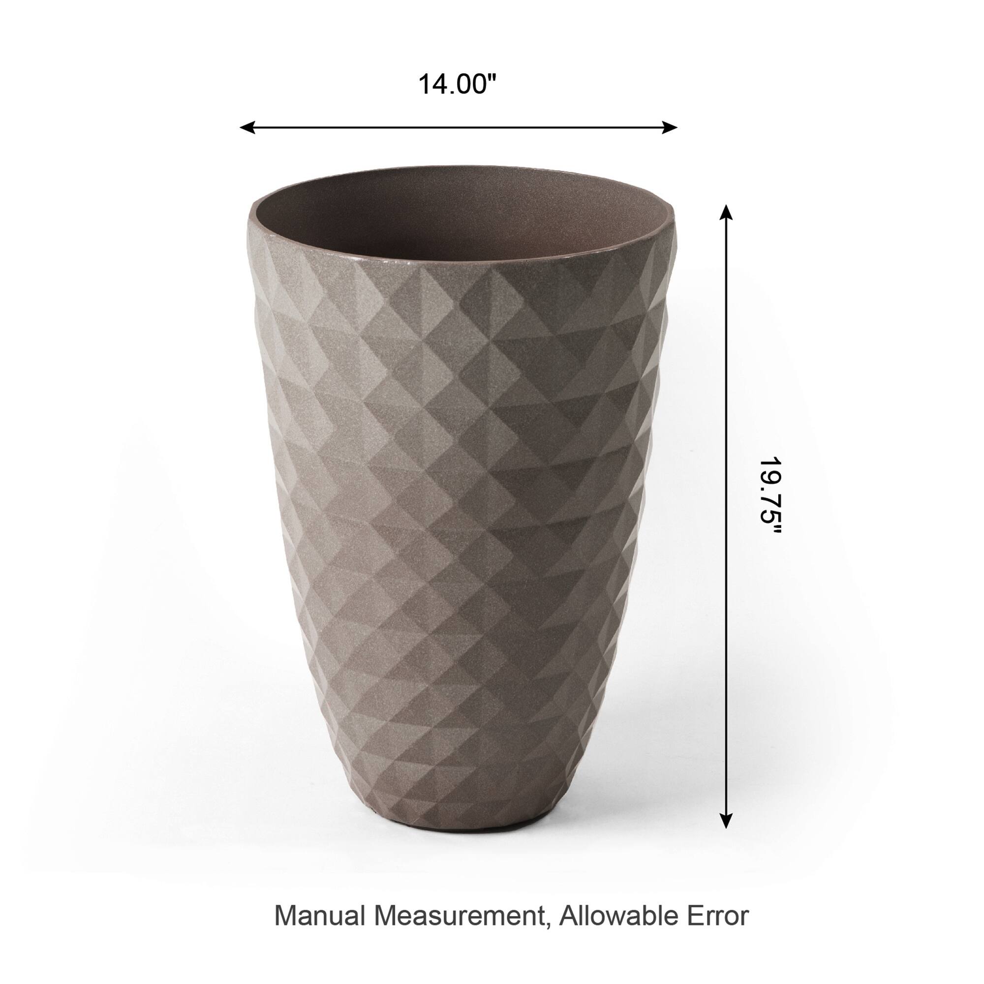 Glitzhome® 19.7" Eco-Friendly Oversized Faux Ceramic Pot Planters, 2ct.