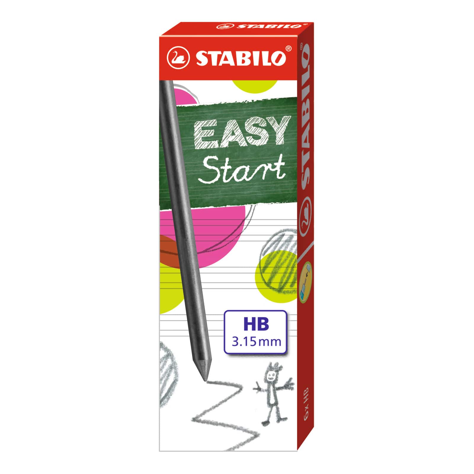 STABILO&#xAE; EASYergo 3.15mm HB Mechanical Pencil Lead Refills