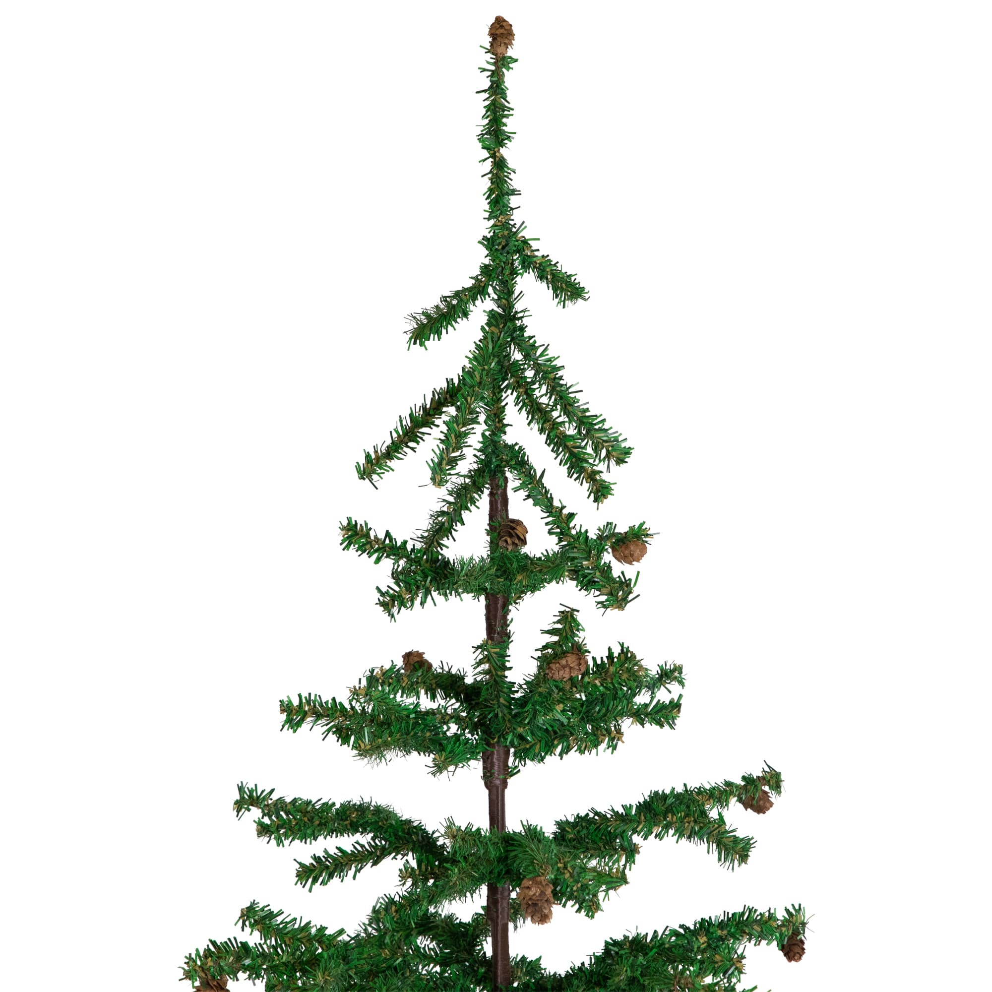 4ft. Unlit Medium Pine Artificial Christmas Tree with Pinecones in Burlap Base