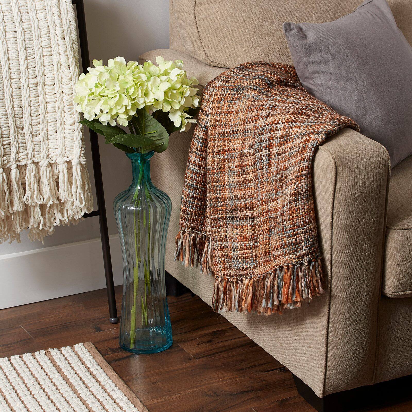 DII® Bronze Variegated Acrylic Woven Throw Throws Michaels