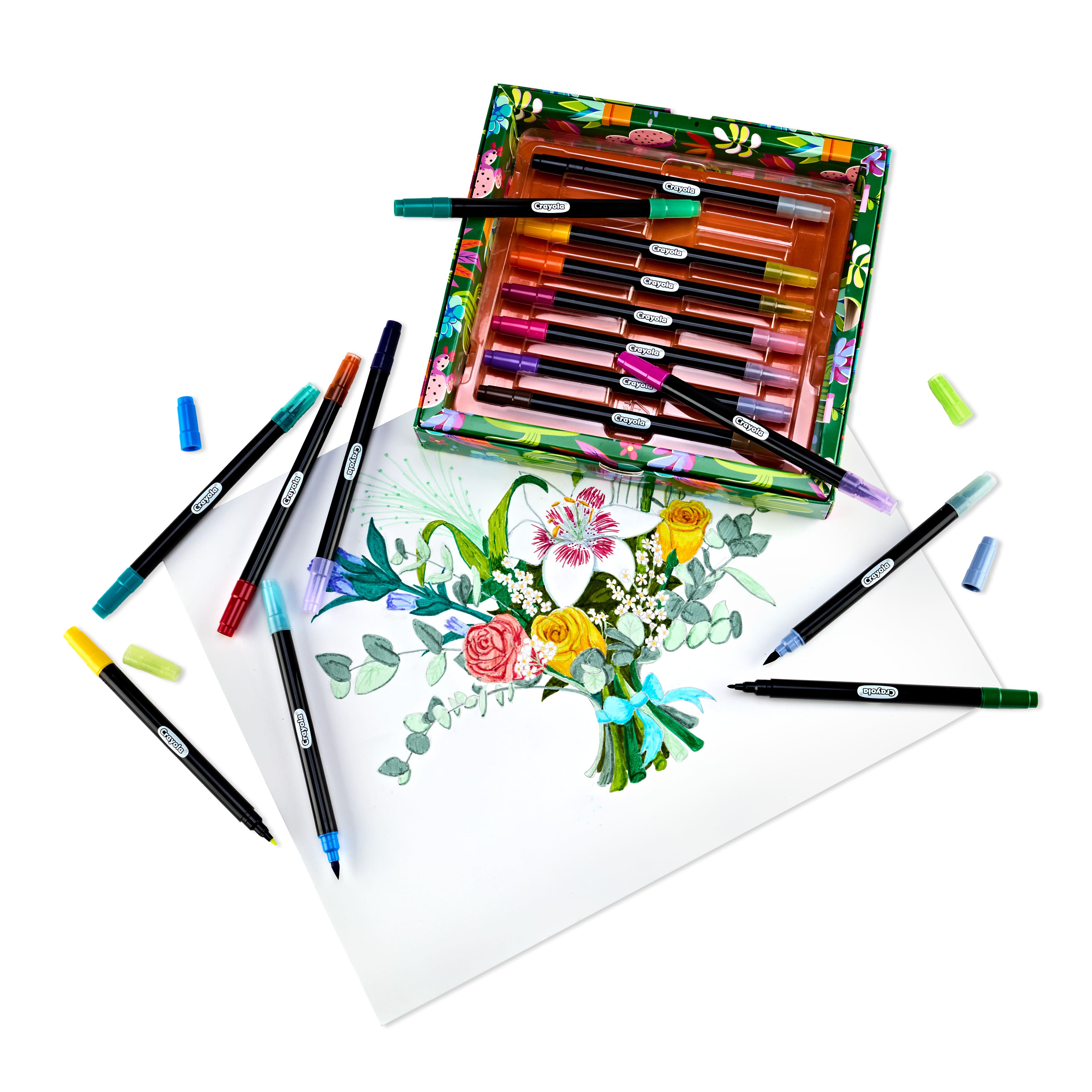 Crayola&#xAE; 32 Color Brush &#x26; Detail Dual Tip Markers