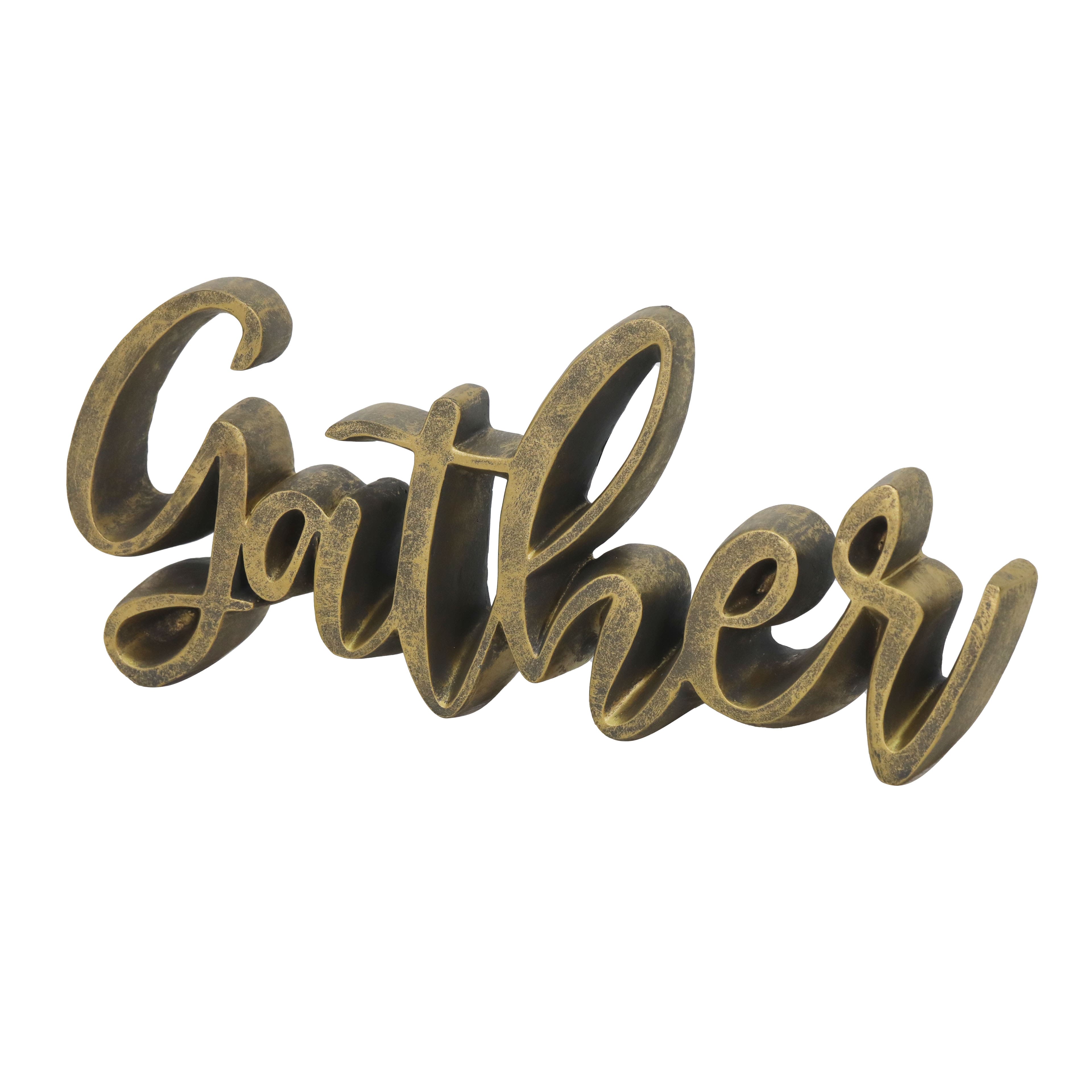 11" Vintage Gold Gather Tabletop Décor by Ashland®