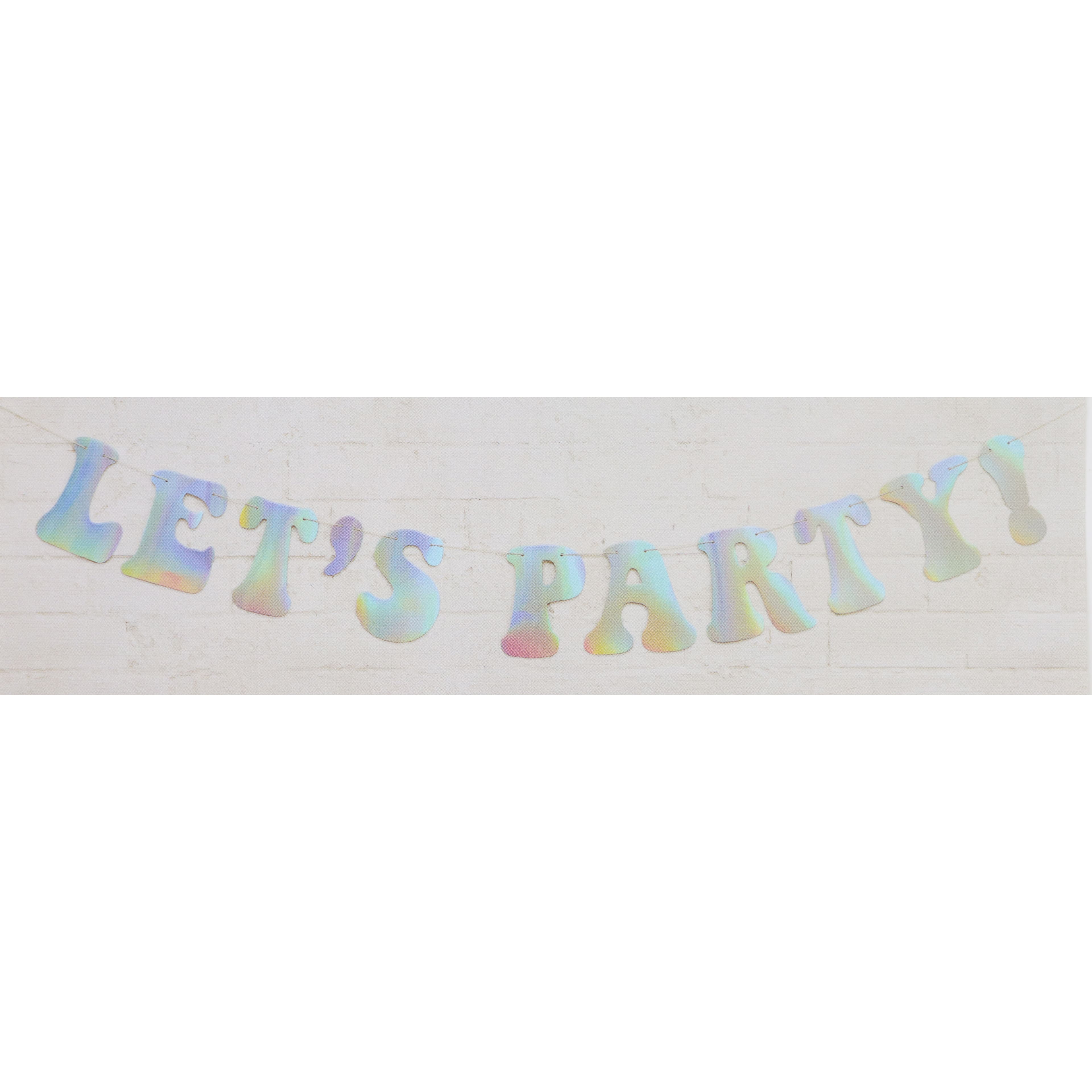 12 Pack: 6ft. Iridescent Let's Party Banner by Celebrate It™