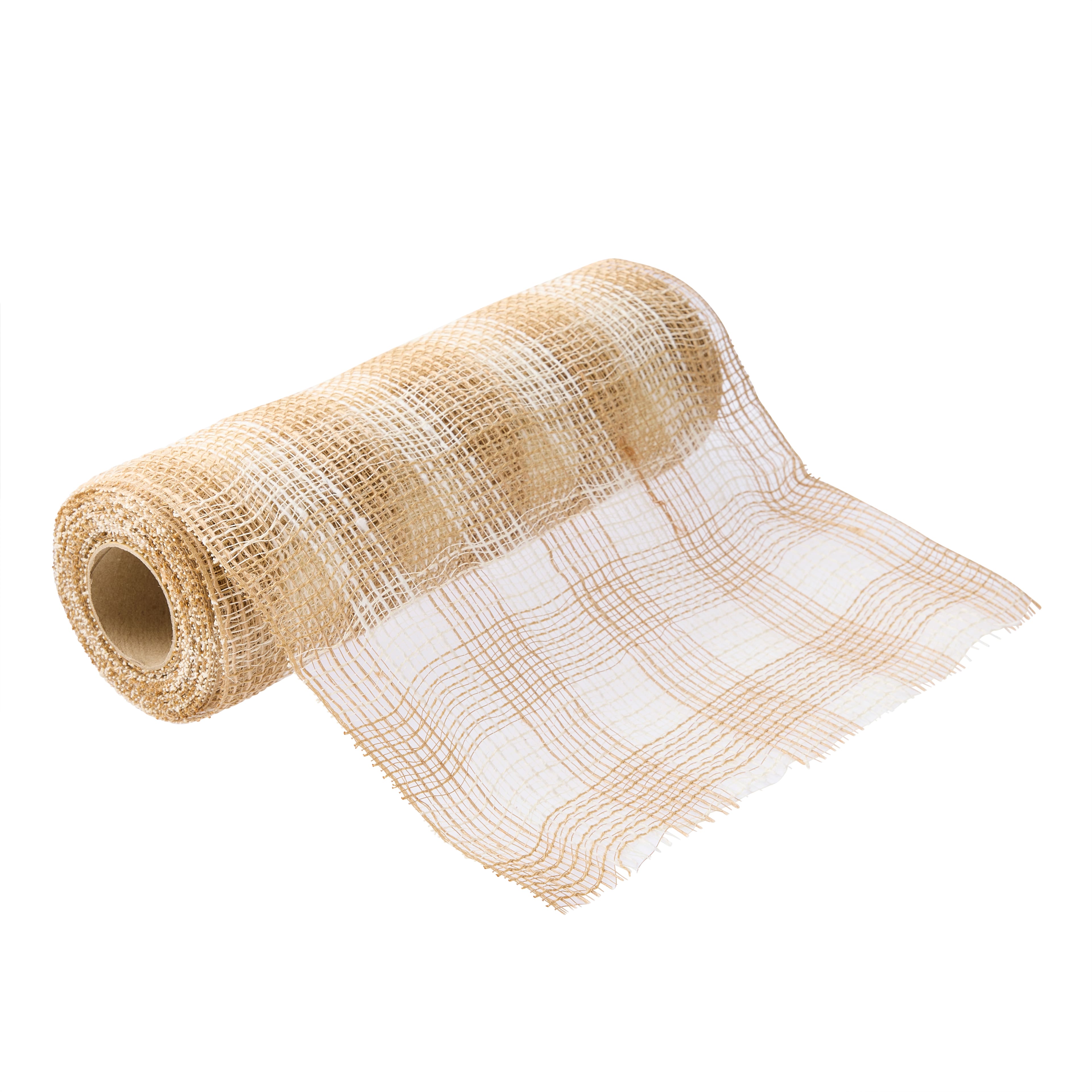 10" x 19ft. Tan & White Buffalo Check Mesh by Celebrate It™
