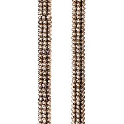 Silver Plated Small Dot Rondelle Beads, 6mm by Bead Landing™ image