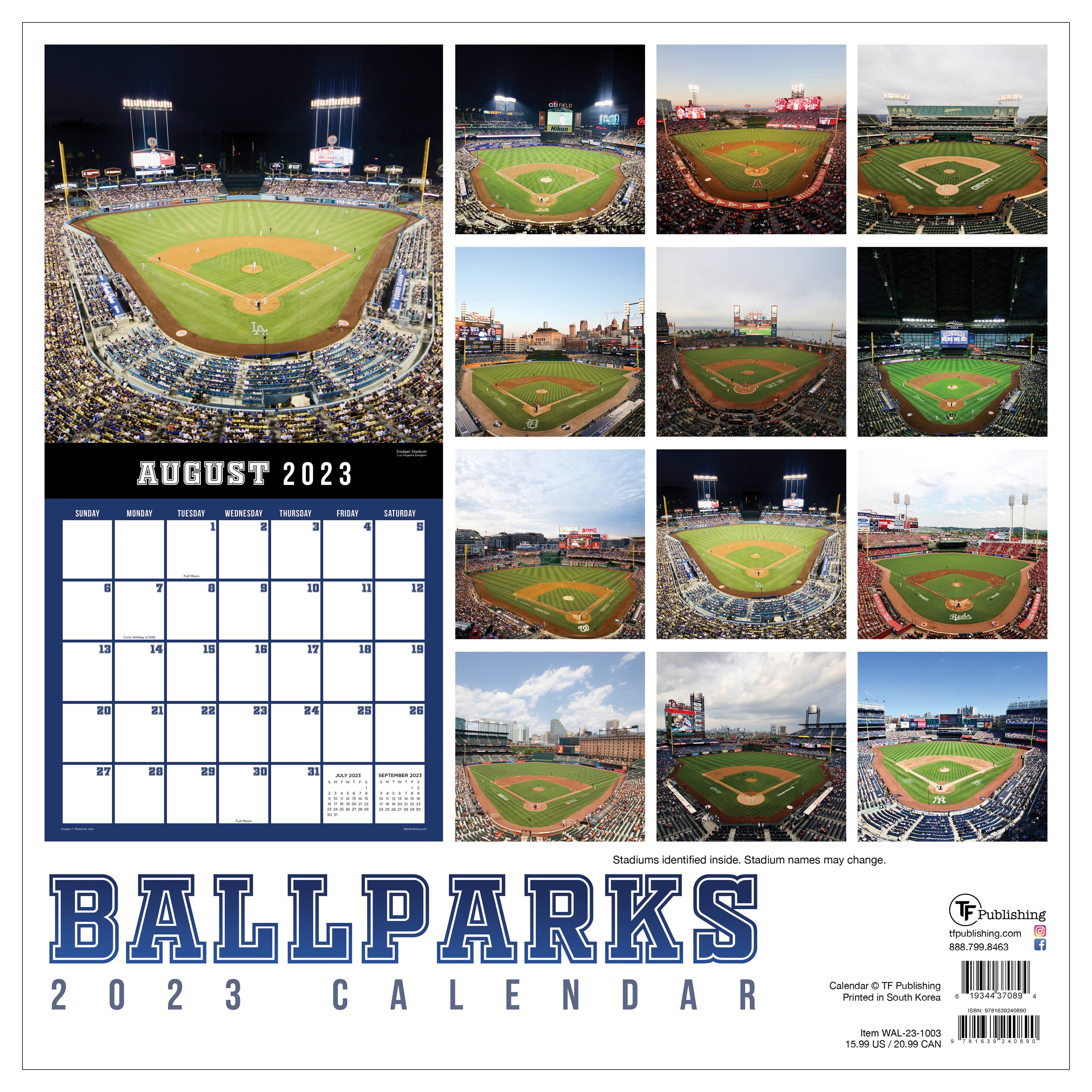 Mlb 2023 Calendar 2023 Ballparks Wall Calendar | Michaels